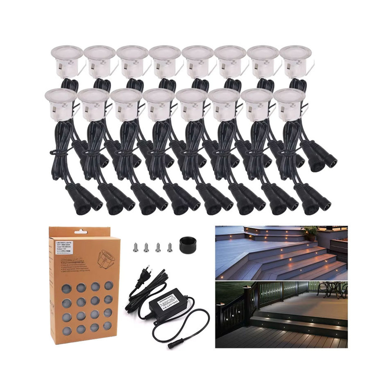 XUNATA LED Einbauleuchte aus Edelstahl für Garten und Treppen, wasserdichte Unterflur-Beleuchtung DC12V, minimalistisches Design - Bild 7