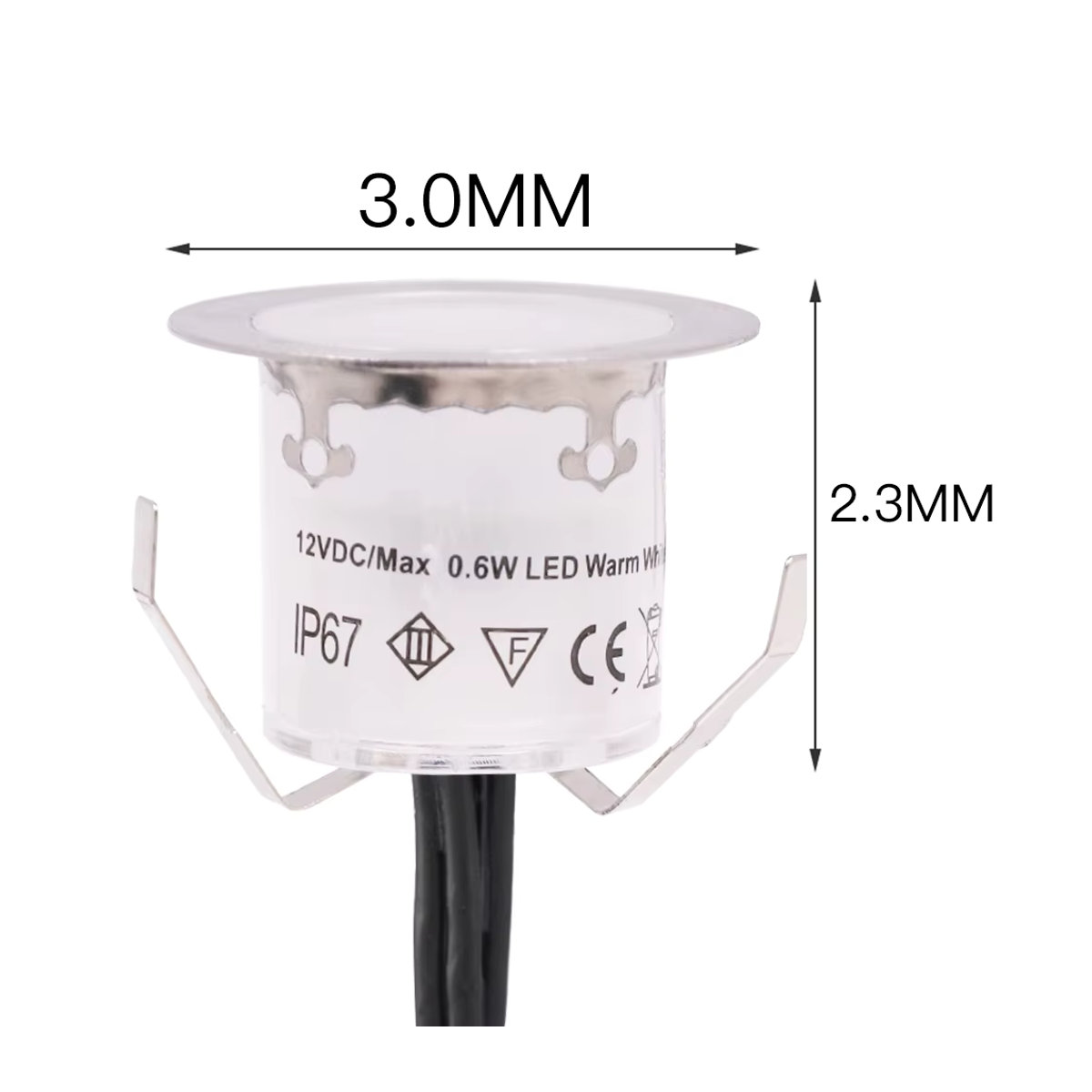 XUNATA LED Einbauleuchten Set für Außenbeleuchtung, 10 oder 16 Stück, IP67 Wasserdicht, Warmweiß, Edelstahl, Farben: Weiß oder Schwarz - Bild 3