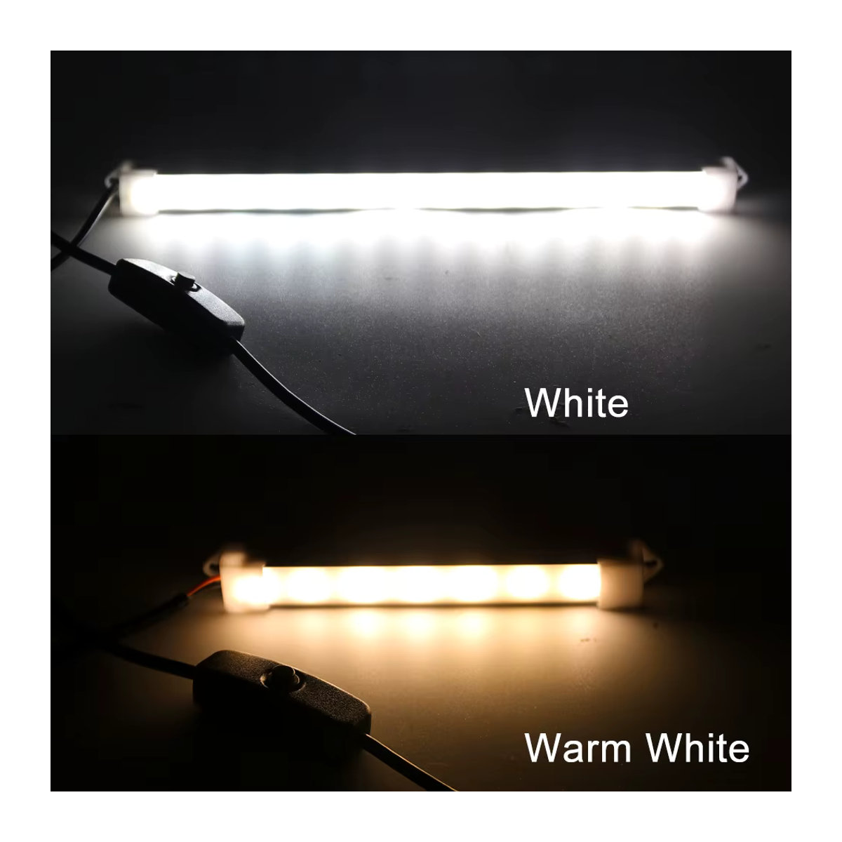 XUNATA LED-Lichtleiste USB-betrieben mit milchig-weißer Abdeckung und 5630 LED-Streifen in minimalistischem Design - Bild 2