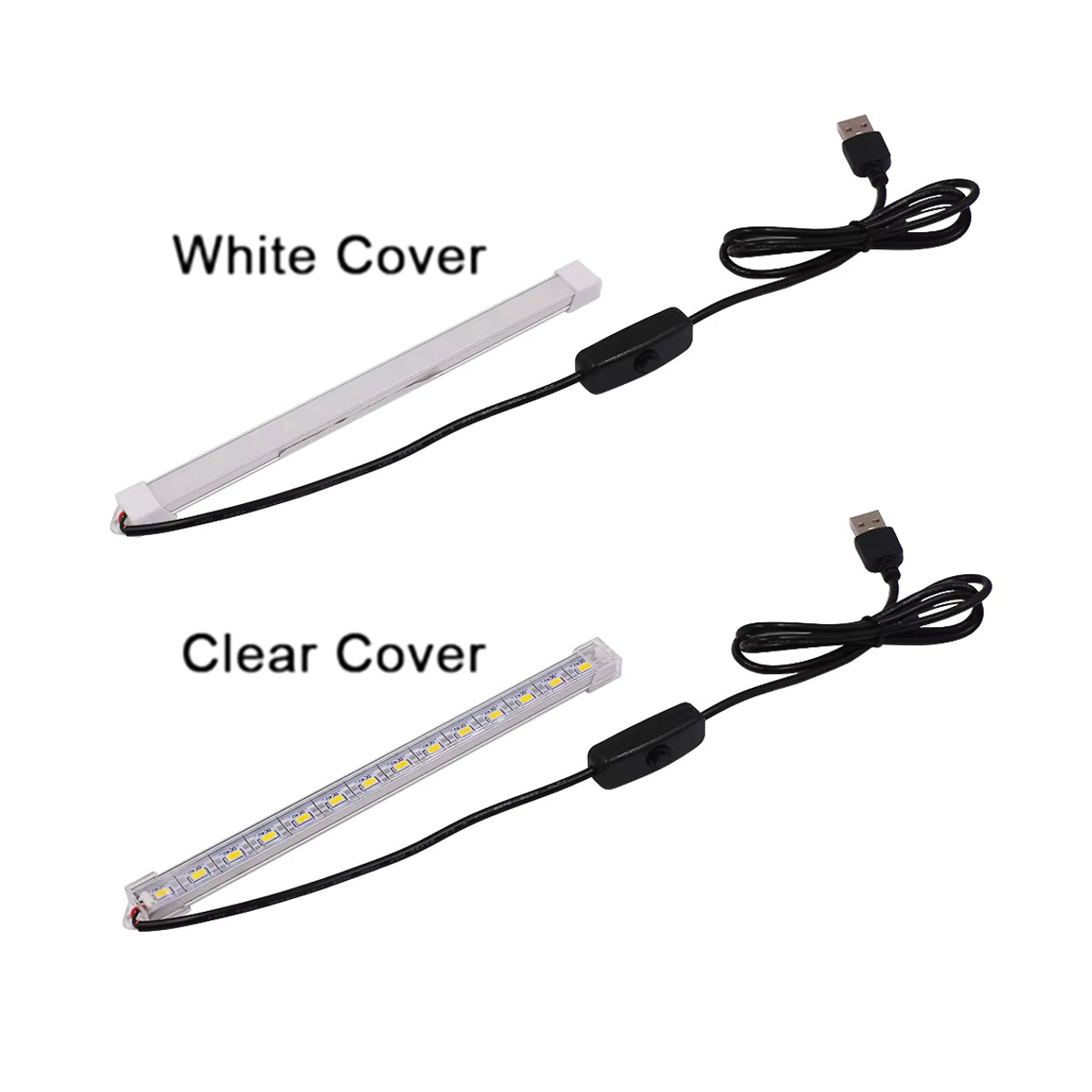 XUNATA LED-Lichtleiste USB-betrieben mit milchig-weißer Abdeckung und 5630 LED-Streifen in minimalistischem Design - Bild 5