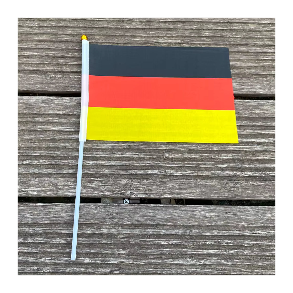 Xvggdg Deutschland Handflaggen Set 100 Stück, mehrfarbig, B: 21 cm, H: 14 cm - Bild 3