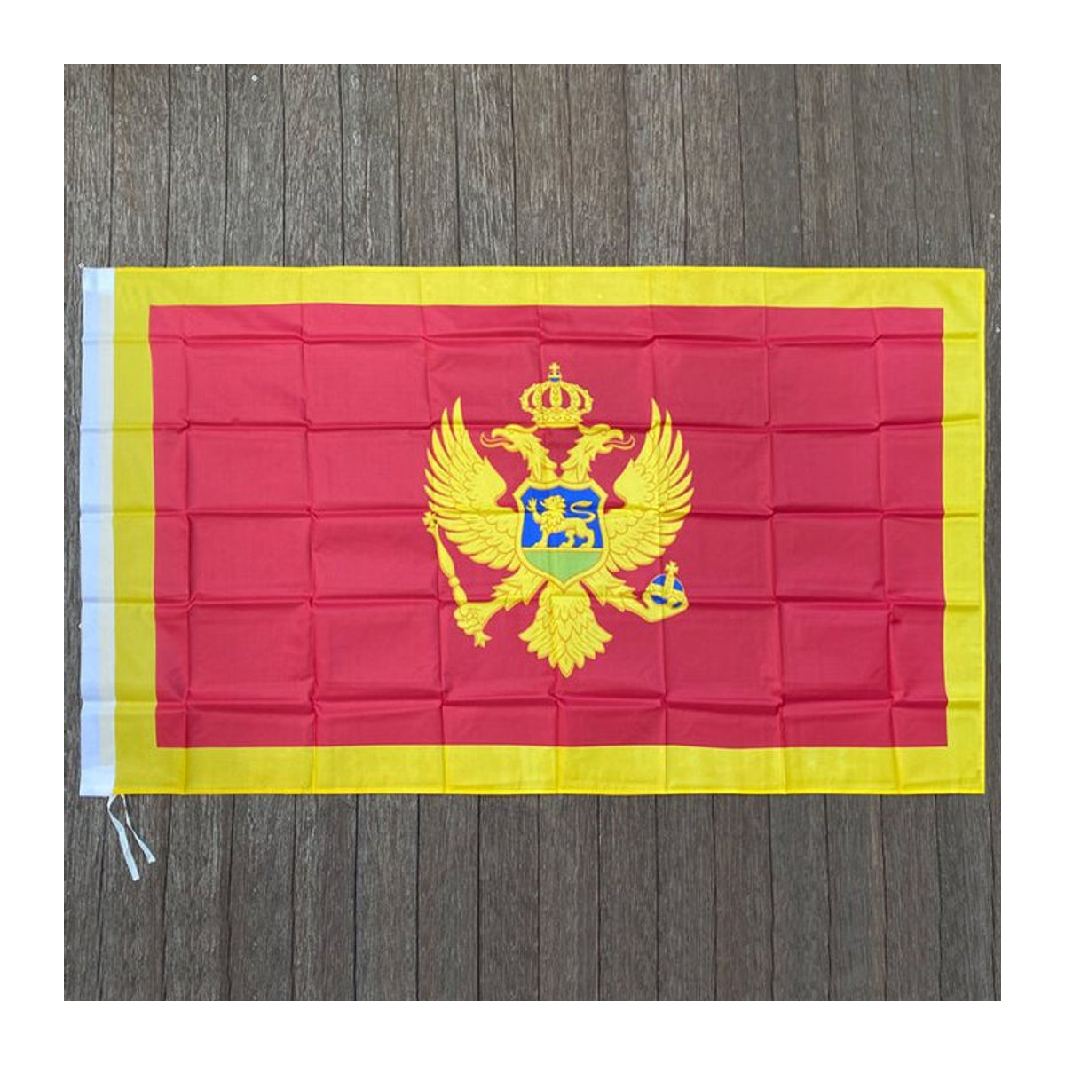 xvggdg Flagge Montenegro aus Textil in Rot und Weiß, B x H: 90 x 150 cm - Bild 1