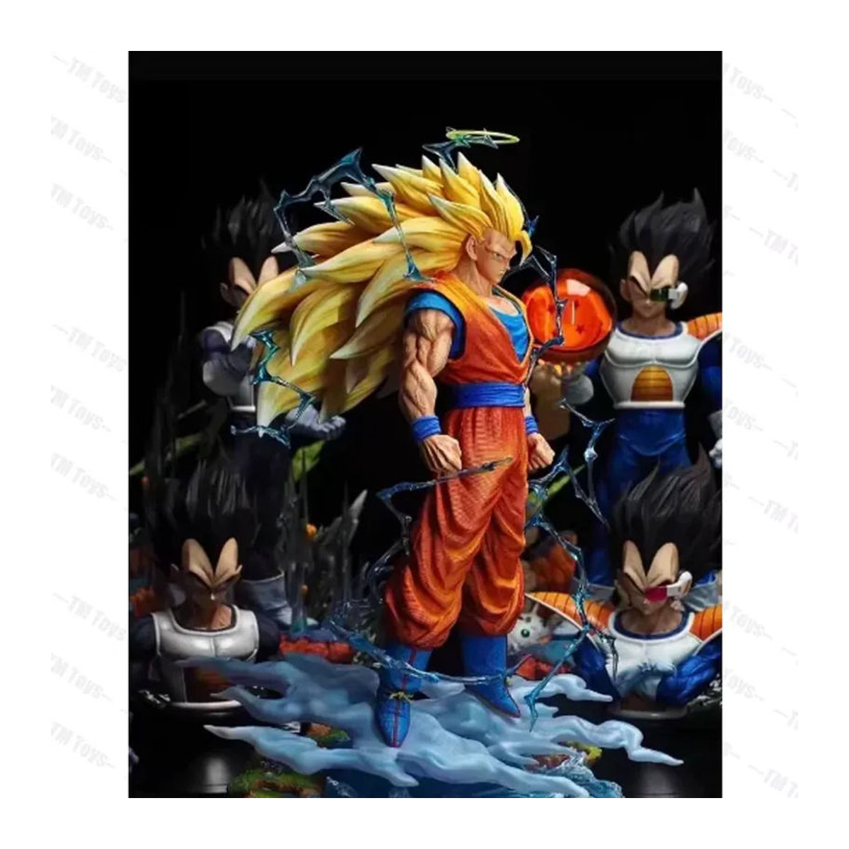 XY Studio Son Goku SSJ3 Dragon Ball Anime-Figur aus Kunststoff, mehrfarbig, Höhe: 43 cm - Bild 2