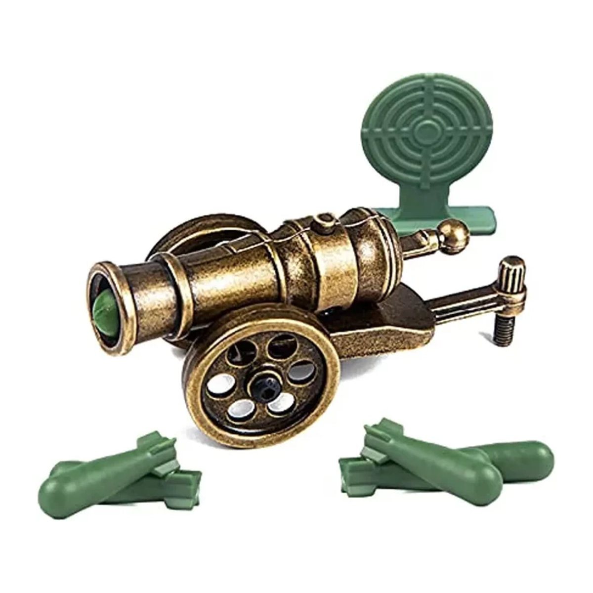 XYTLEZONE Mini-Kanonenmodell aus Messing in Gold im Vintage-Stil als dekorative Metall-Nachbildung - Bild 1