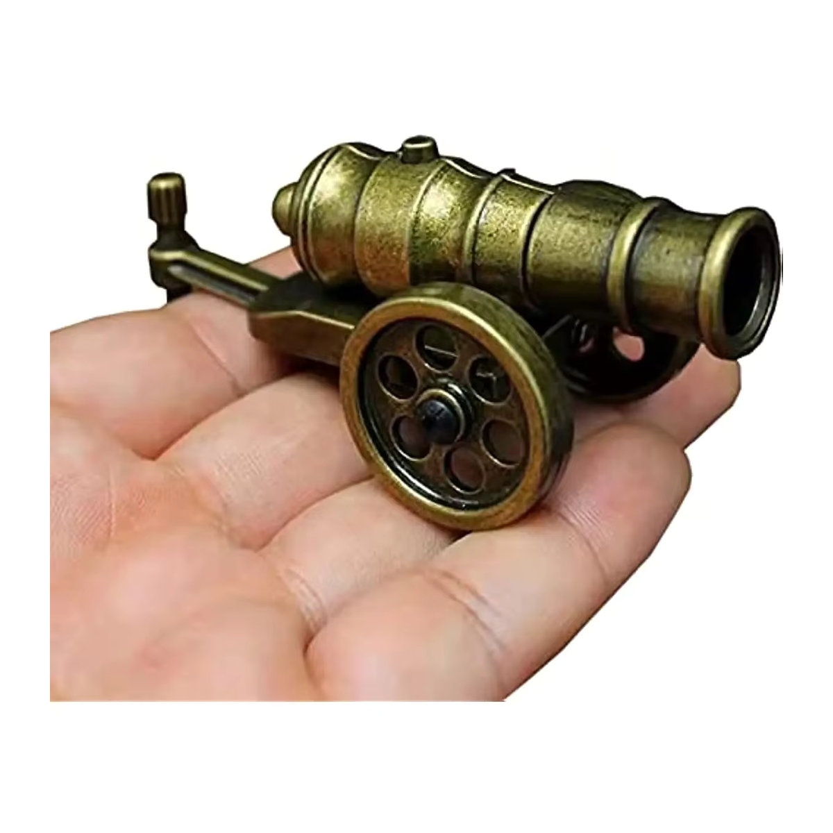 XYTLEZONE Mini-Kanonenmodell aus Messing in Gold im Vintage-Stil als dekorative Metall-Nachbildung - Bild 4