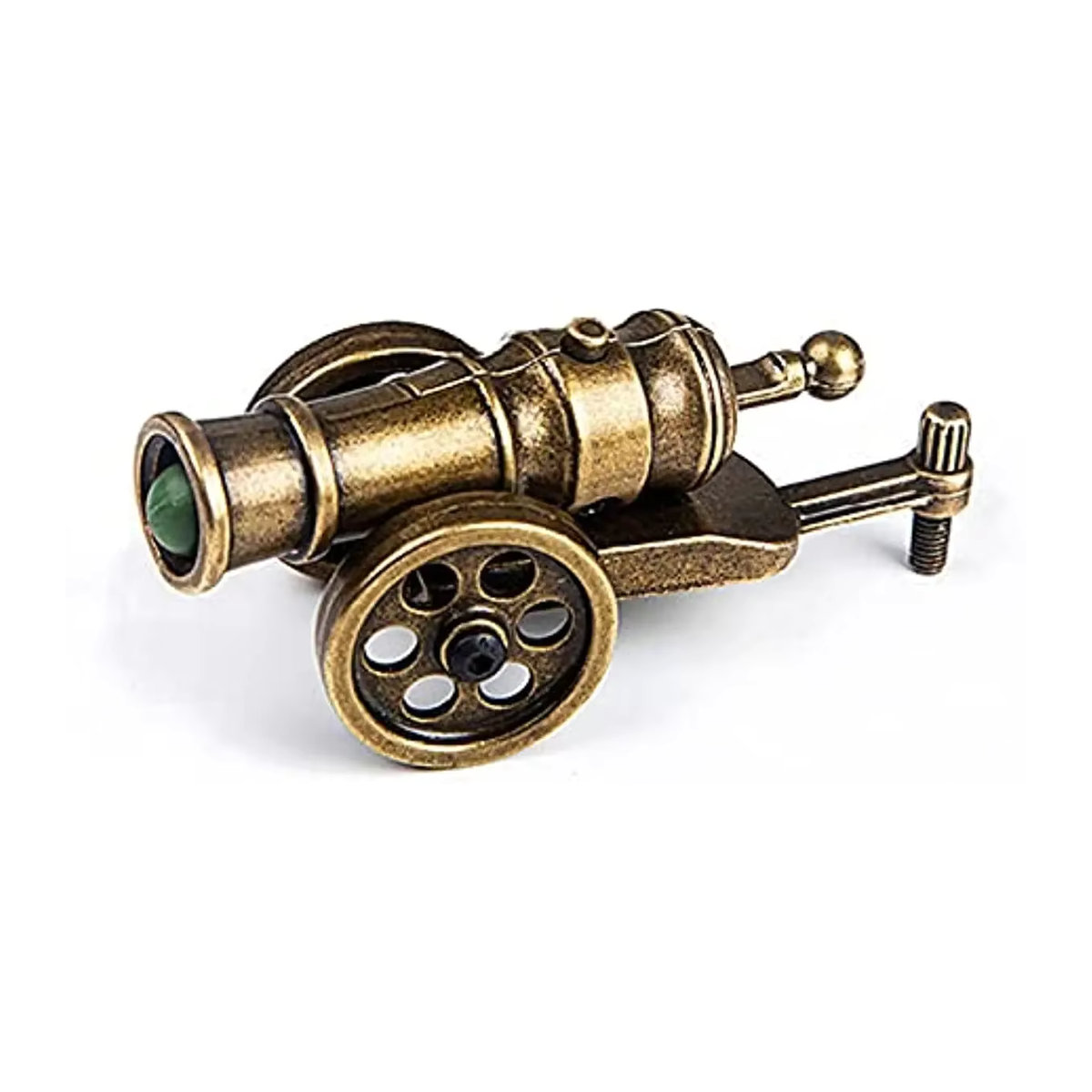 XYTLEZONE Mini-Kanonenmodell aus Messing in Gold im Vintage-Stil als dekorative Metall-Nachbildung - Bild 6