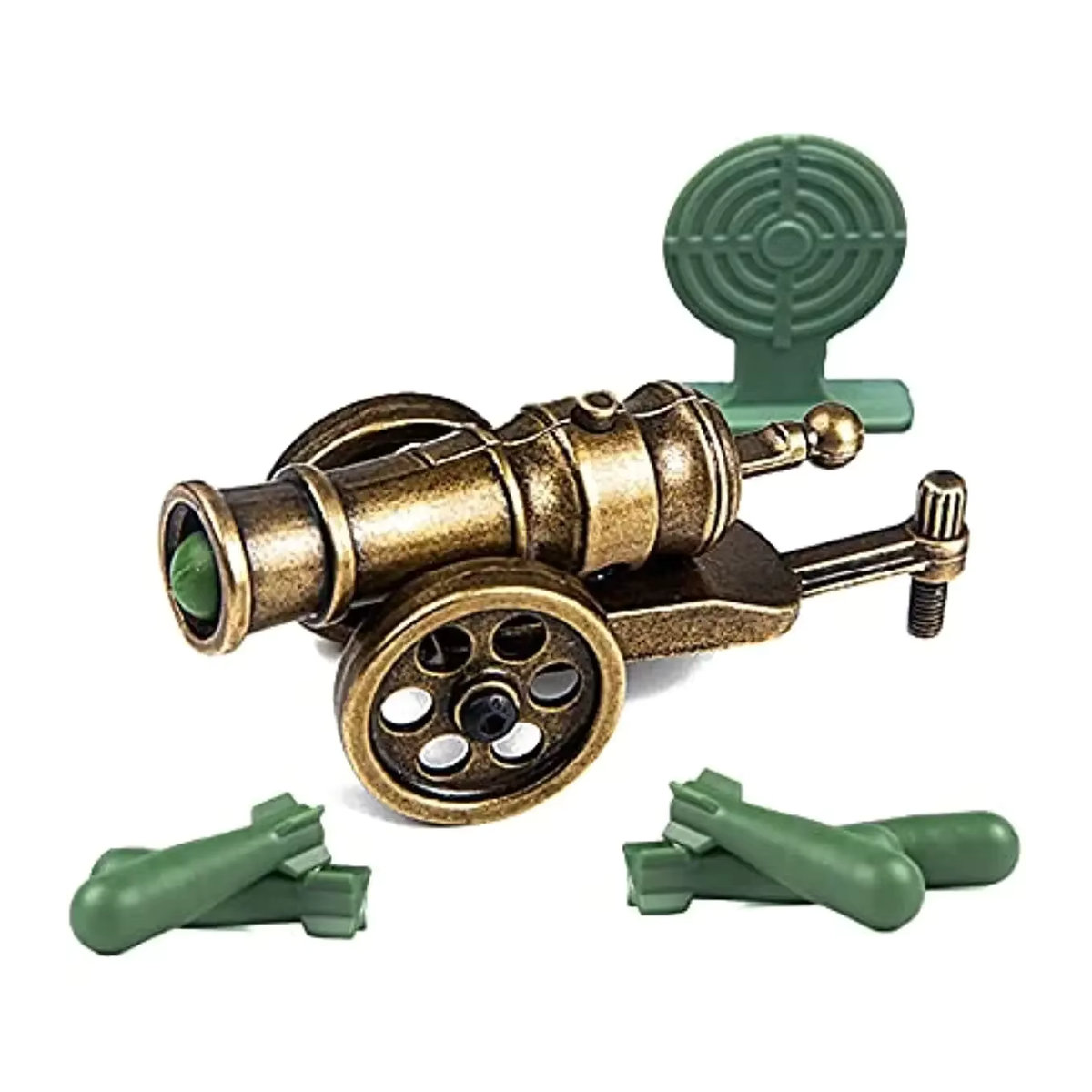 XYTLEZONE Mini-Kanonenmodell aus Messing in Gold im Vintage-Stil als dekorative Metall-Nachbildung - Bild 7