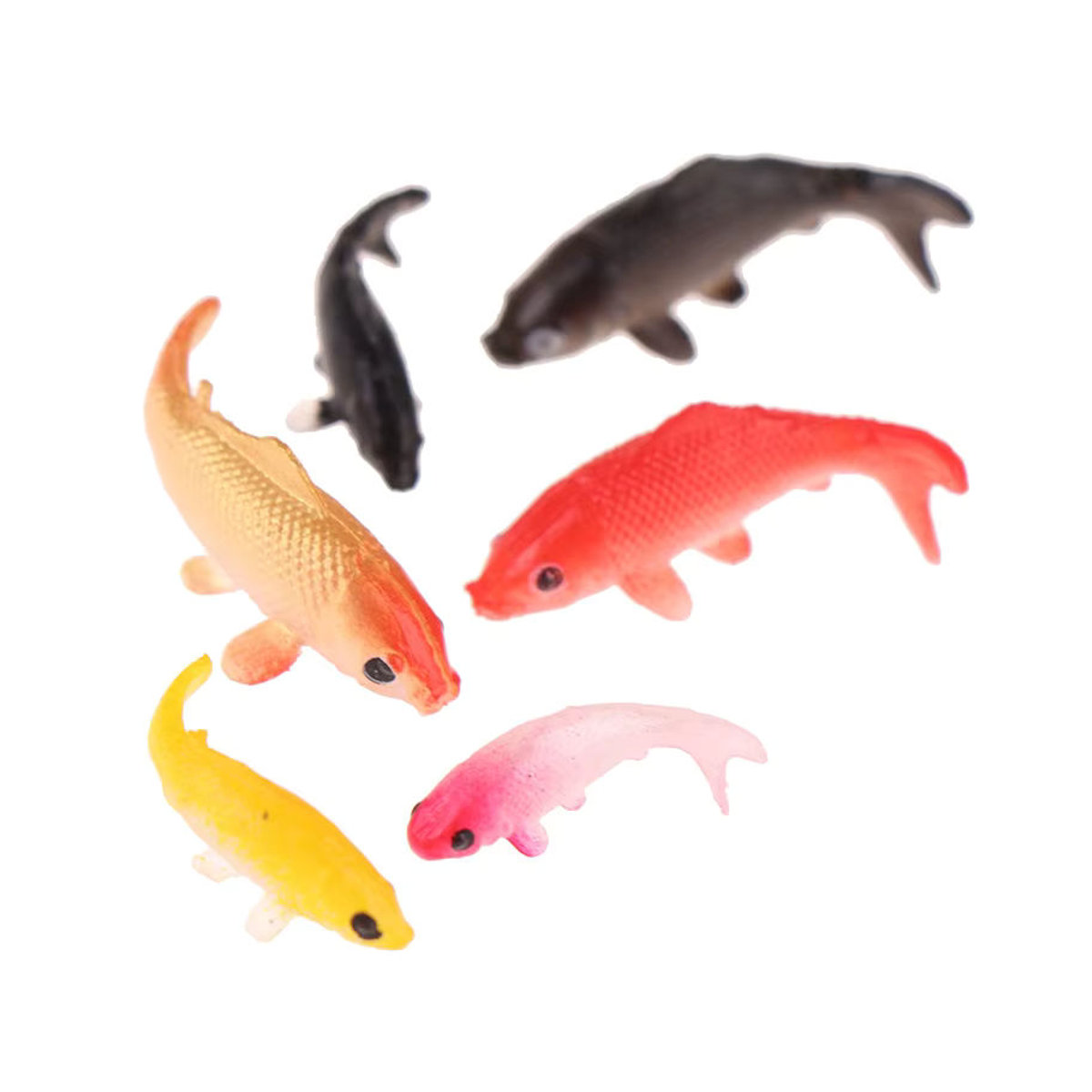 XYTLEZONE Miniatur-Koi-Goldfisch aus Glas und Kunstharz in Mehrfarbig als dekorative Figur für Puppenhäuser und Heimdekoration - Bild 5