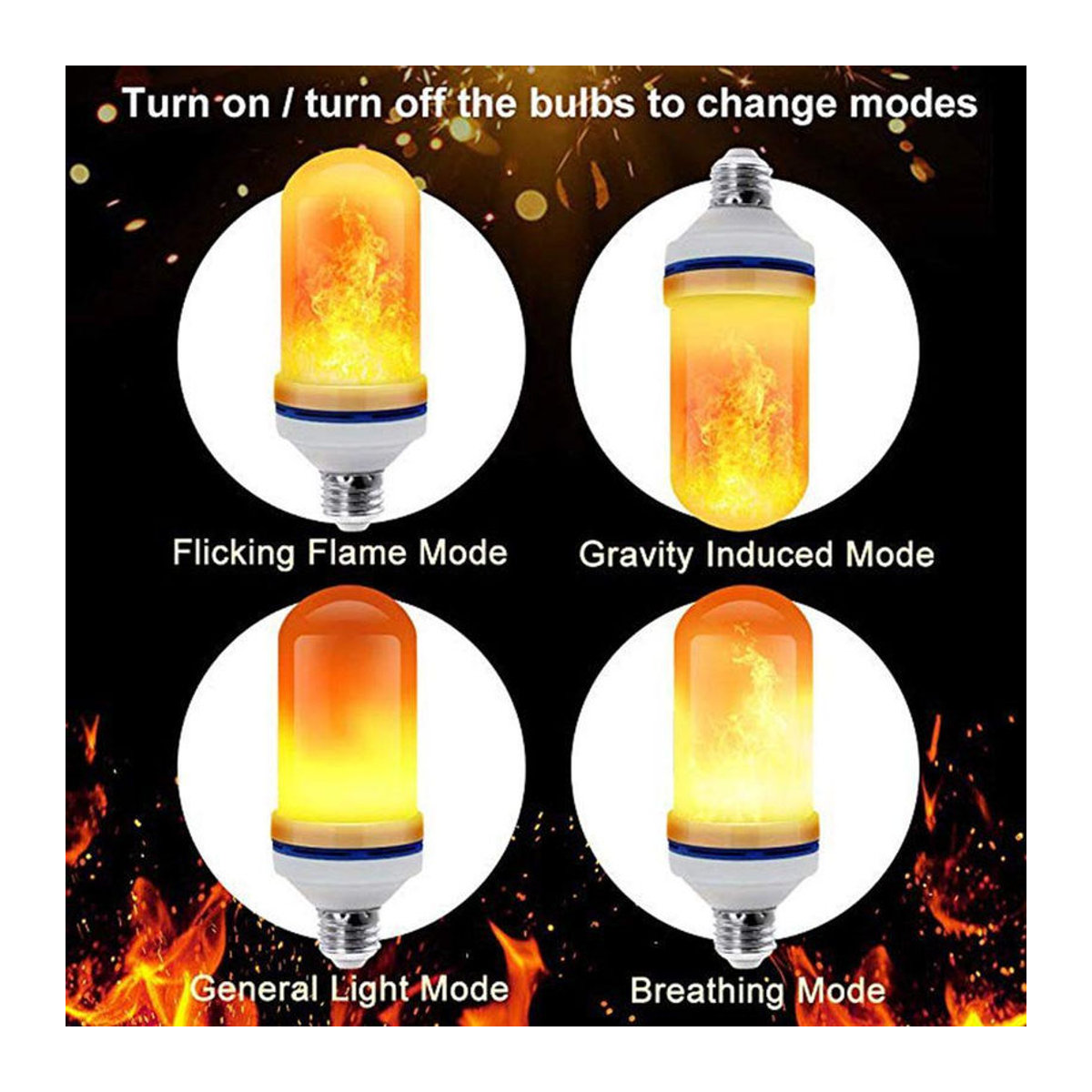 XYZE LED Flammen-Effekt Glühbirne E27 in Grün - Bild 3