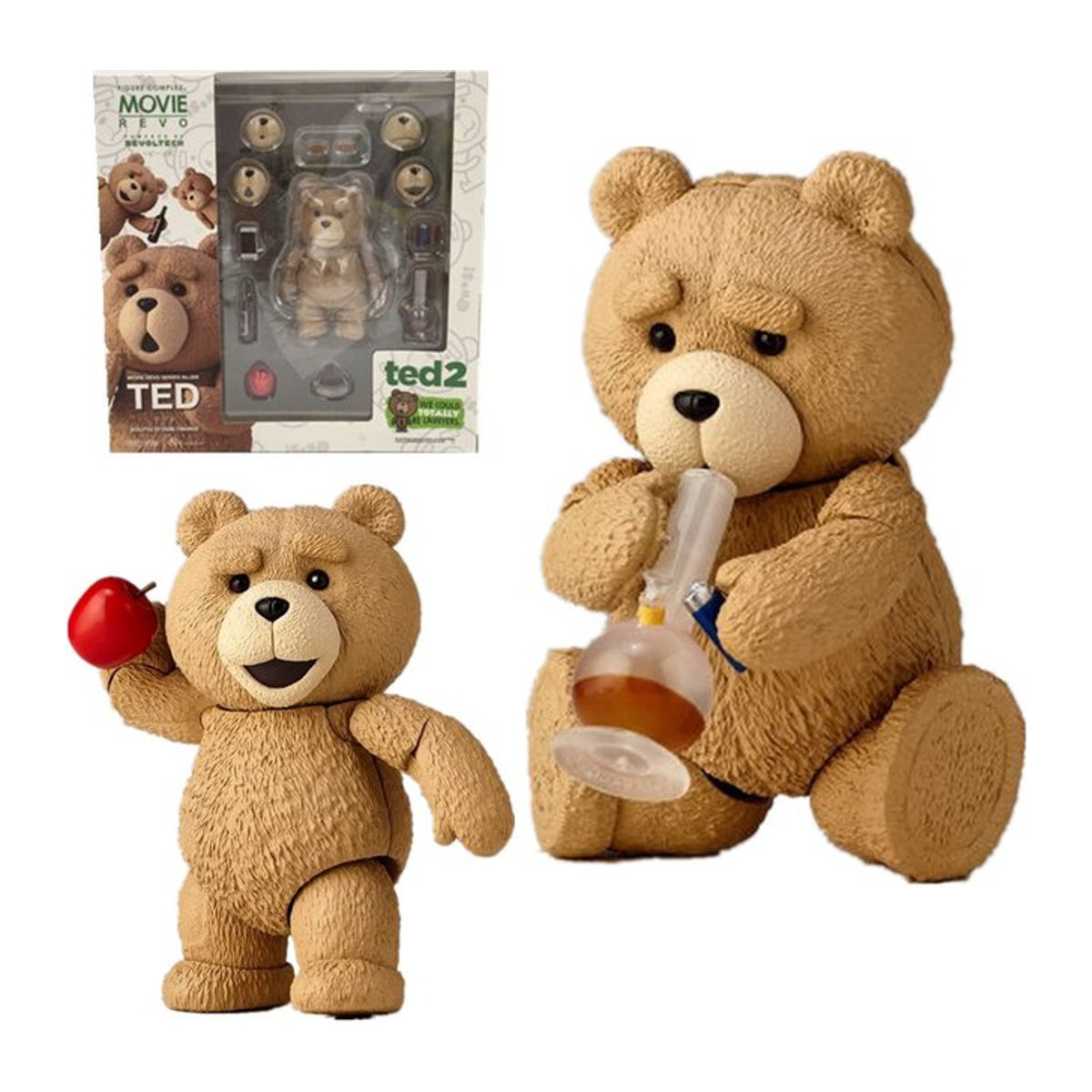 Yamaguchi Ted 2 Teddybär Figur aus Kunstharz, braun, Höhe: 10 cm - Bild 1