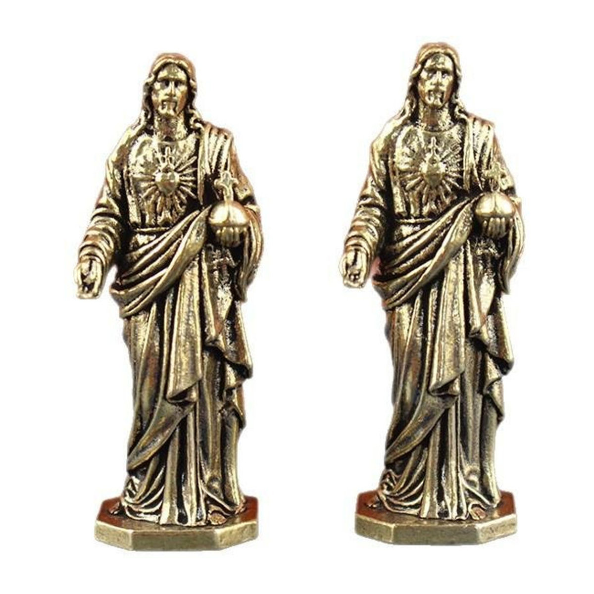 Yanhuo Handgefertigte Messing-Götterstatue im Vintage-Stil in Gold als dekorative Figur für dein Zuhause - Bild 1