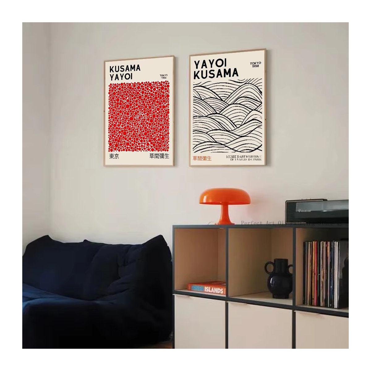 Yayoi Kusama Kunstausstellung Poster Polka Dot Papierdruck für dein Zuhause, Wohnzimmer oder Café - Bild 3