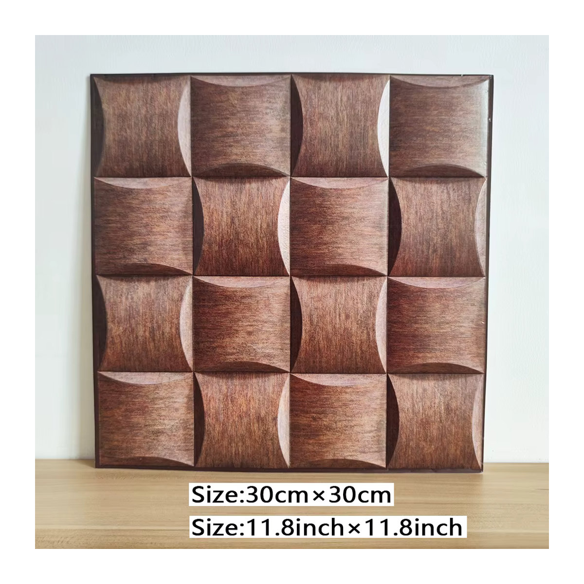 Ye Selbstklebende Wandaufkleber im minimalistischen Softpack-Muster, Braun, Geometrisch, Quadratisch, PVC - Bild 2