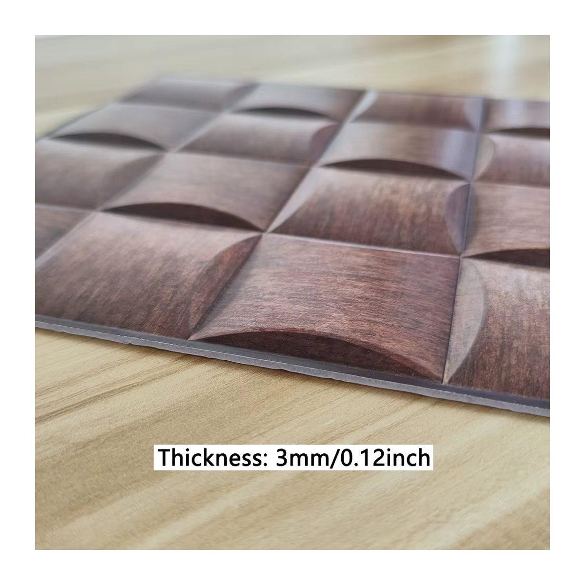 Ye Selbstklebende Wandaufkleber im minimalistischen Softpack-Muster, Braun, Geometrisch, Quadratisch, PVC - Bild 5