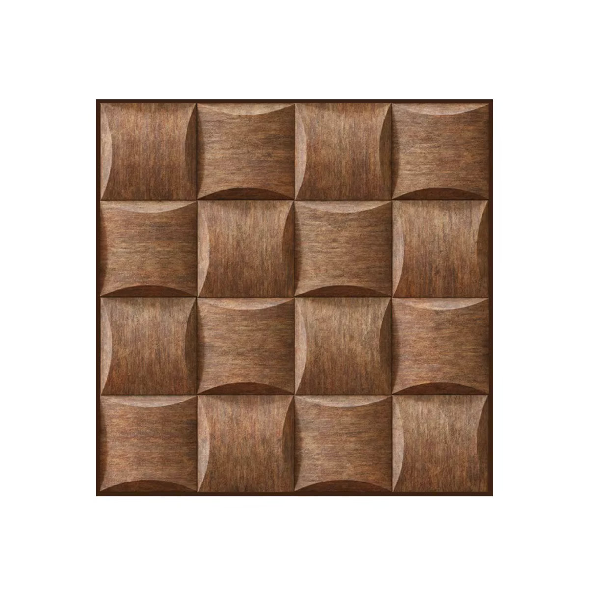 Ye Selbstklebende Wandaufkleber im minimalistischen Softpack-Muster, Braun, Geometrisch, Quadratisch, PVC - Bild 7