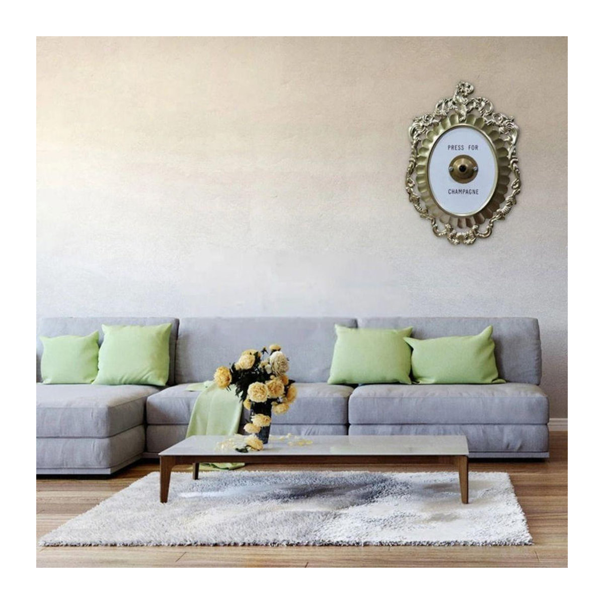 Yeiiaolin Metall Türklingel in Gold als handgefertigtes Hängendes Ornament für dein Wohnzimmer - Bild 5