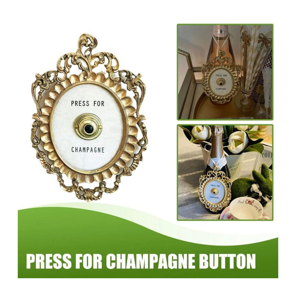 Yeiiaolin Metall Türklingel in Gold als handgefertigtes Hängendes Ornament für dein Wohnzimmer - Bild 7