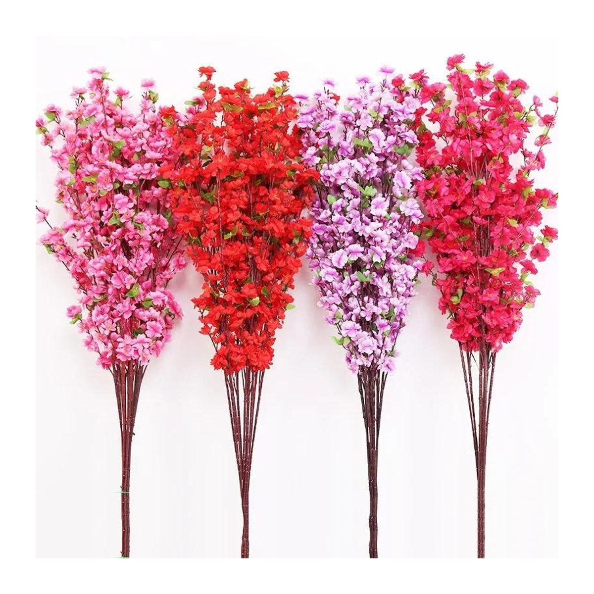 YEJET-Home Künstliche Pfirsichblüten in Pink, Biegsamer Blumen-Zweig zur Dekoration, Höhe: 65 cm - Bild 1