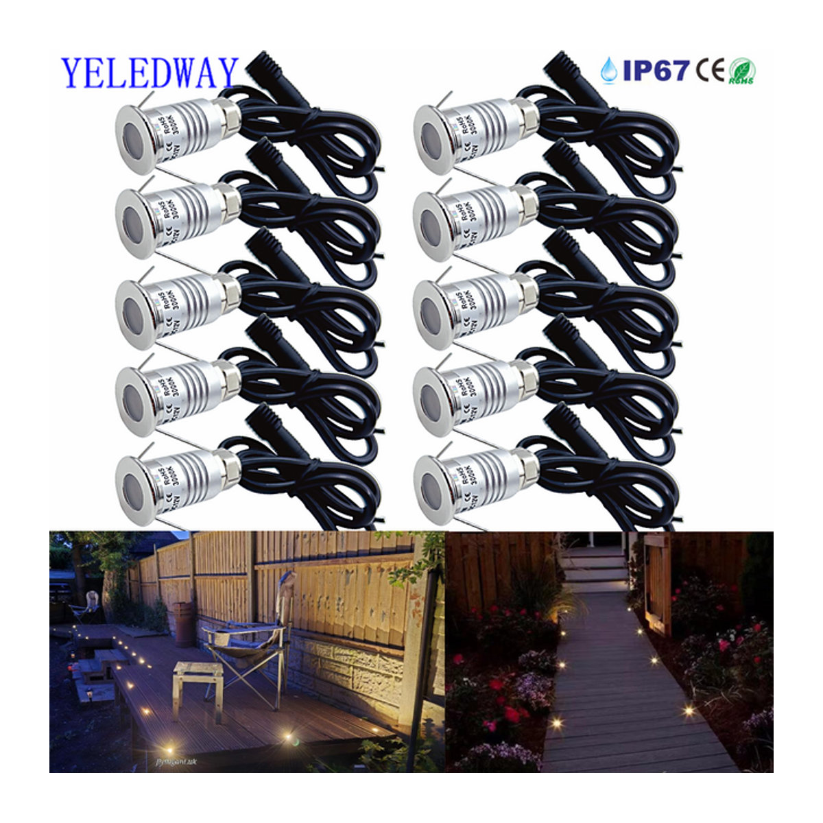 YELEDWAY IP67 Wasserdichter Mini Garten LED Spot aus Edelstahl und Aluminium für die Landschaftsbeleuchtung DC12V - Bild 1