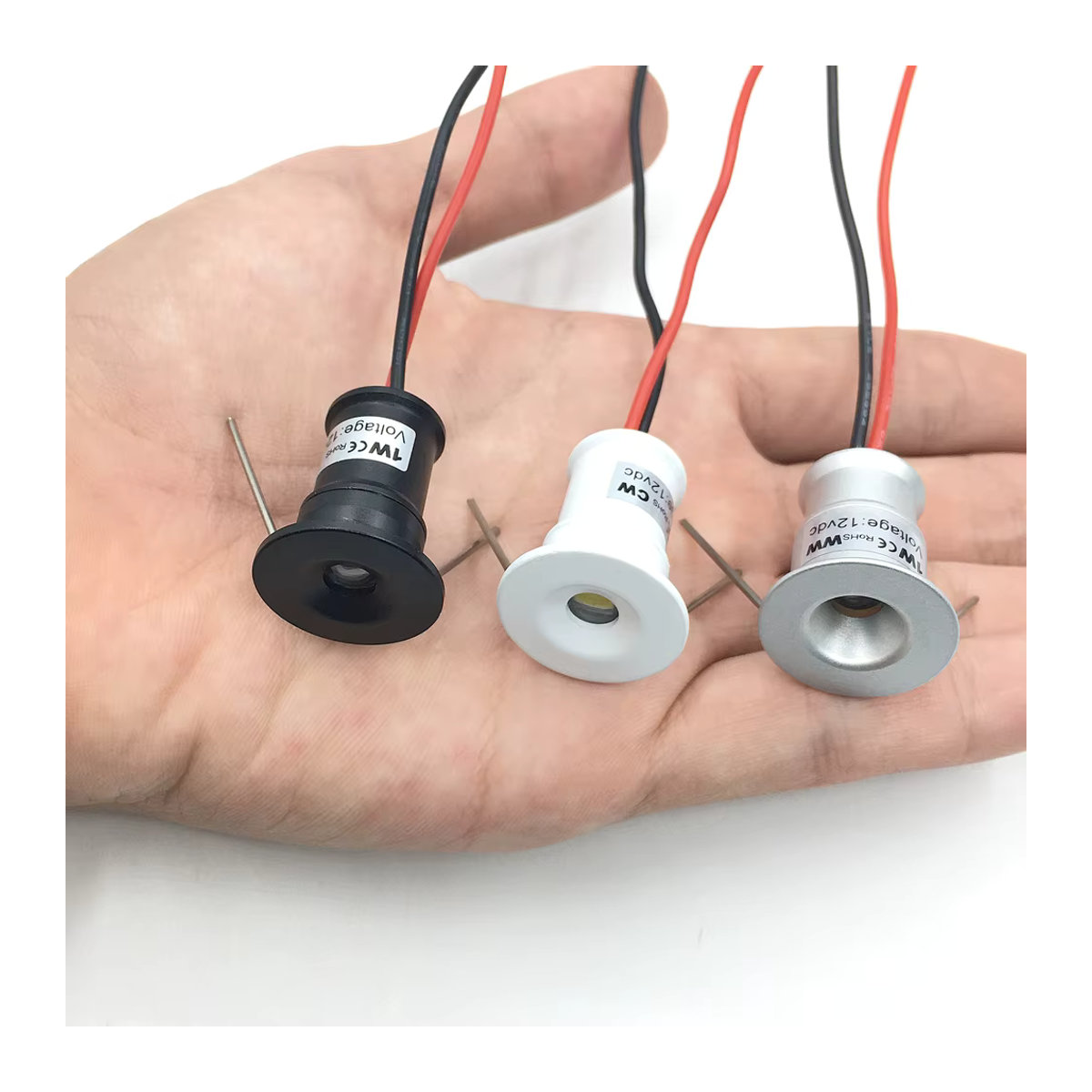 YELEDWAY LED Außenstrahler IP65 Mini Spotlight aus Aluminium in Weiß mit Transformator 12V - Bild 2
