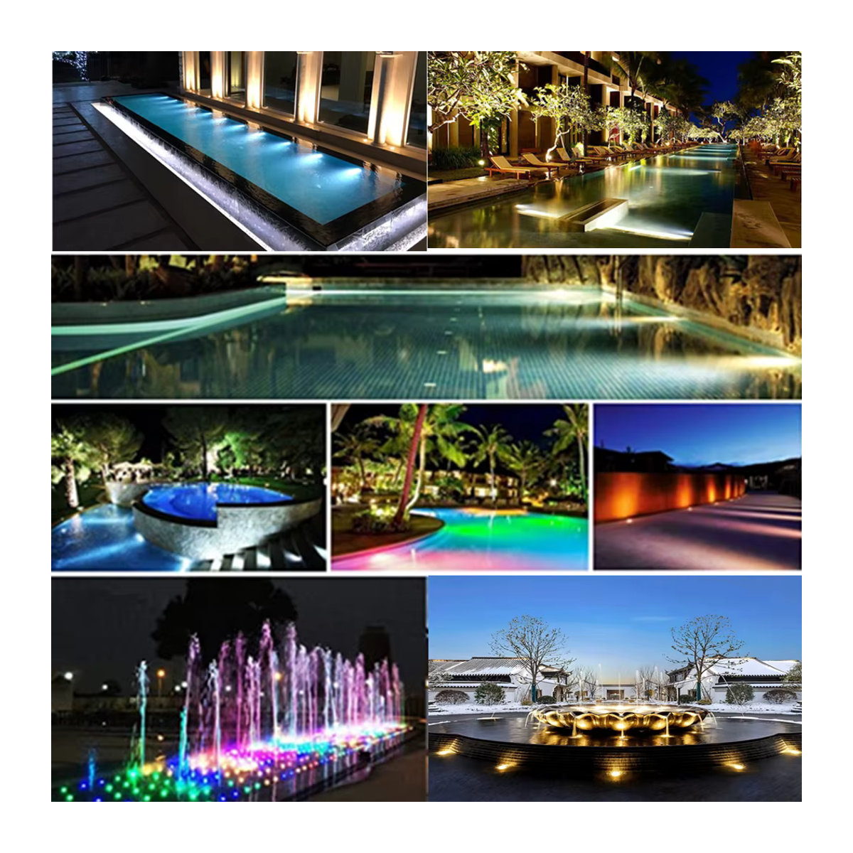 YELEDWAY LED Unterwasser Spot Lampe IP68 Wasserdicht 3W 12V aus Edelstahl in Silber für Pool Teich und Garten - Bild 2