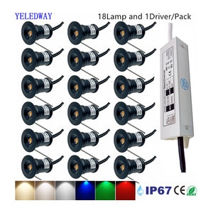 YELEDWAY LED Wegeleuchte IP67 Wasserdicht Bunt Aluminium Unterirdischer Garten-Einbauscheinwerfer mit Treiber