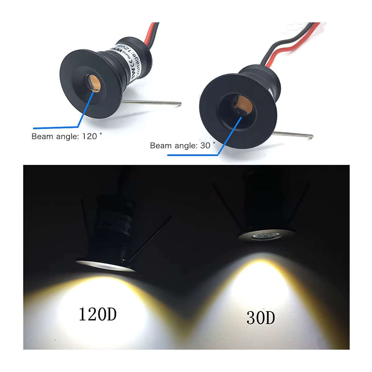 YELEDWAY Mini-LED-Strahler IP65 dimmbar, 12 V Wegeleuchte aus Aluminium in Alufarben - Bild 4