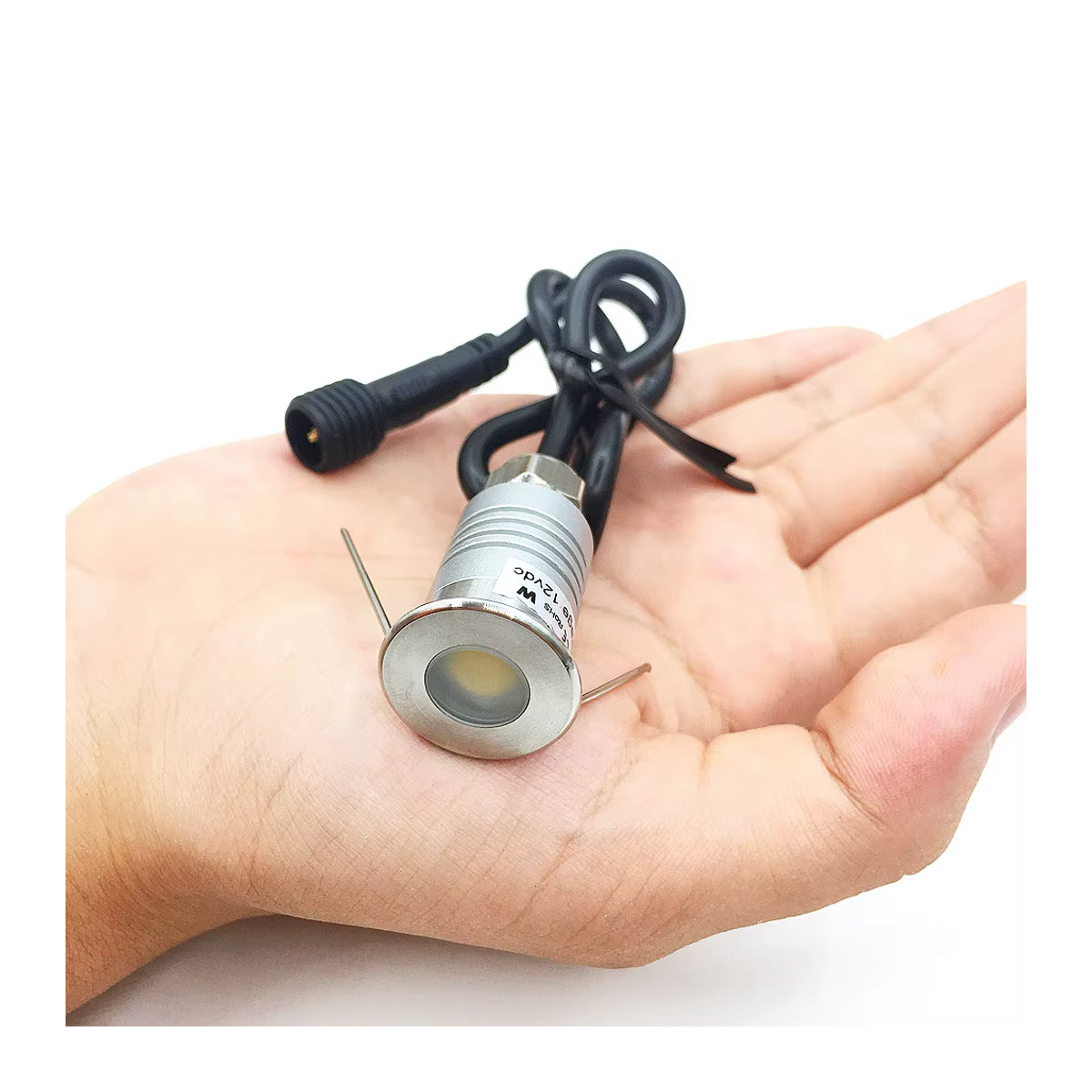 YELEDWAY Mini LED Untergrundleuchte IP67 aus Edelstahl und Aluminium, 1W, 12V, wasserdichte Gartenbeleuchtung für Treppen und Wege - Bild 6
