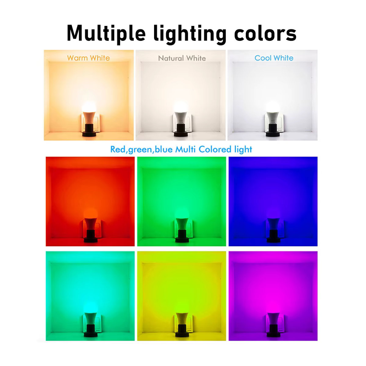 YEMEKE Zigbee Smart LED-Glühbirne 15W E27 RGB+WW+CW Dimmbar mit Tuya App und Sprachsteuerung kompatibel mit Alexa, Bunt - Bild 2