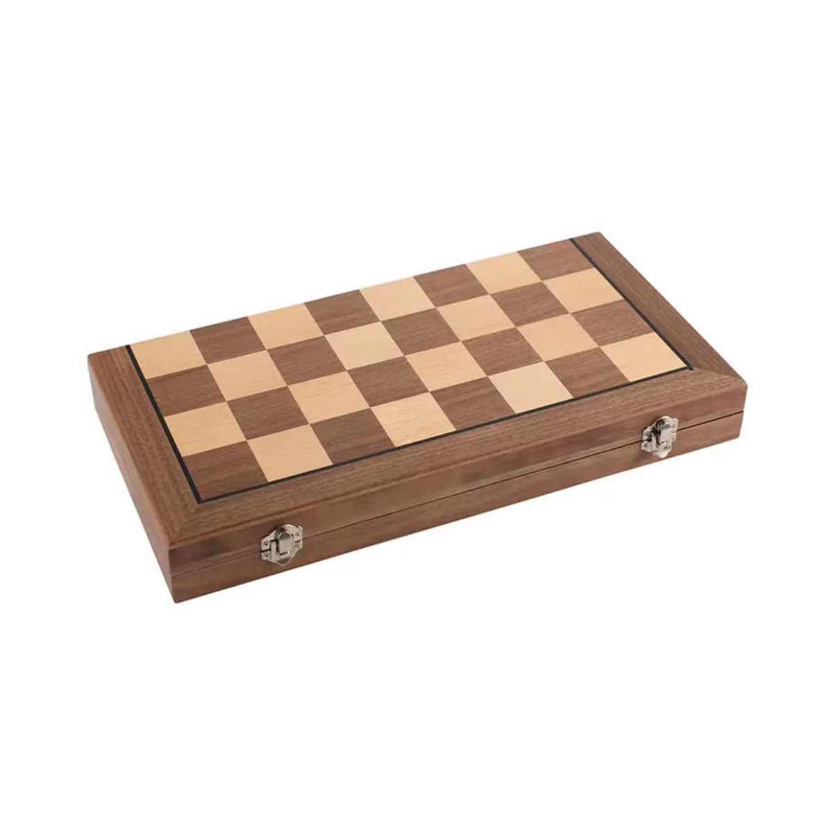 Yernea Schachspiel aus massivem Holz in Braun mit 2 extra Damen für Wettkampfspiele, Breite: 39 cm - Bild 4