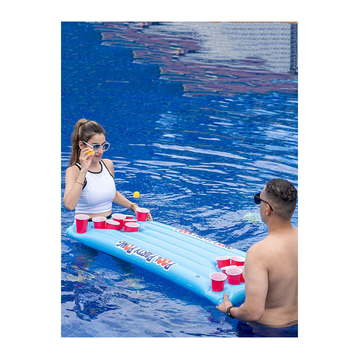 YHSBUY Aufblasbare Wasser-Hängematte mit Getränkehalter als tragbare Lounge für das Schwimmbad - Bild 7