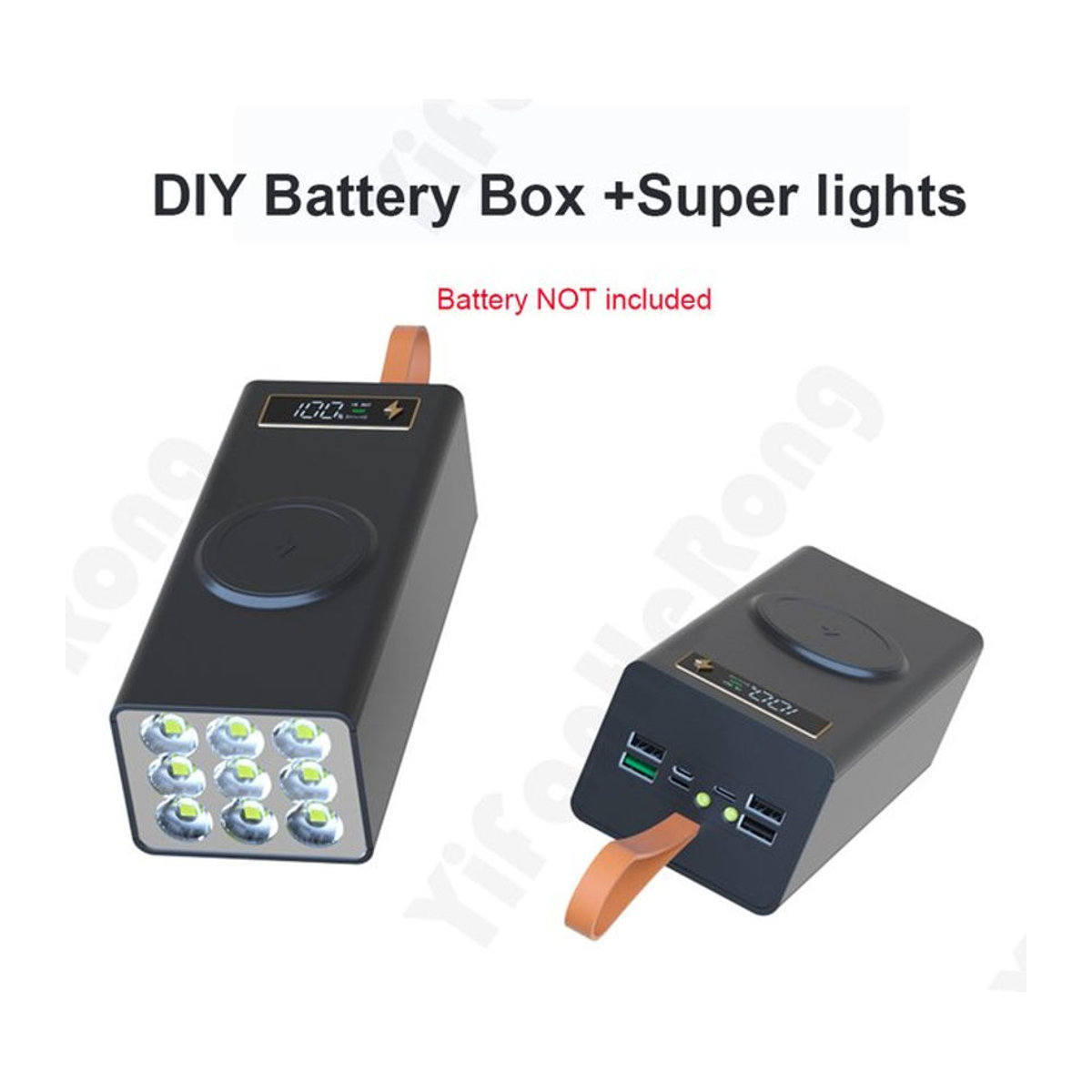YiFanHeRong C21 18650 Batterie Power Bank Ladegerät mit LCD-Display und Dual USB Schnellladefunktion in Schwarz oder Weiß - Bild 1