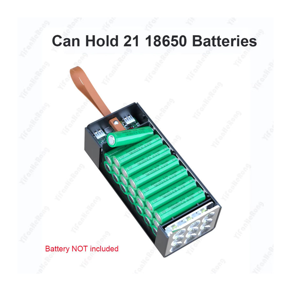 YiFanHeRong C21 18650 Batterie Power Bank Ladegerät mit LCD-Display und Dual USB Schnellladefunktion in Schwarz oder Weiß - Bild 2