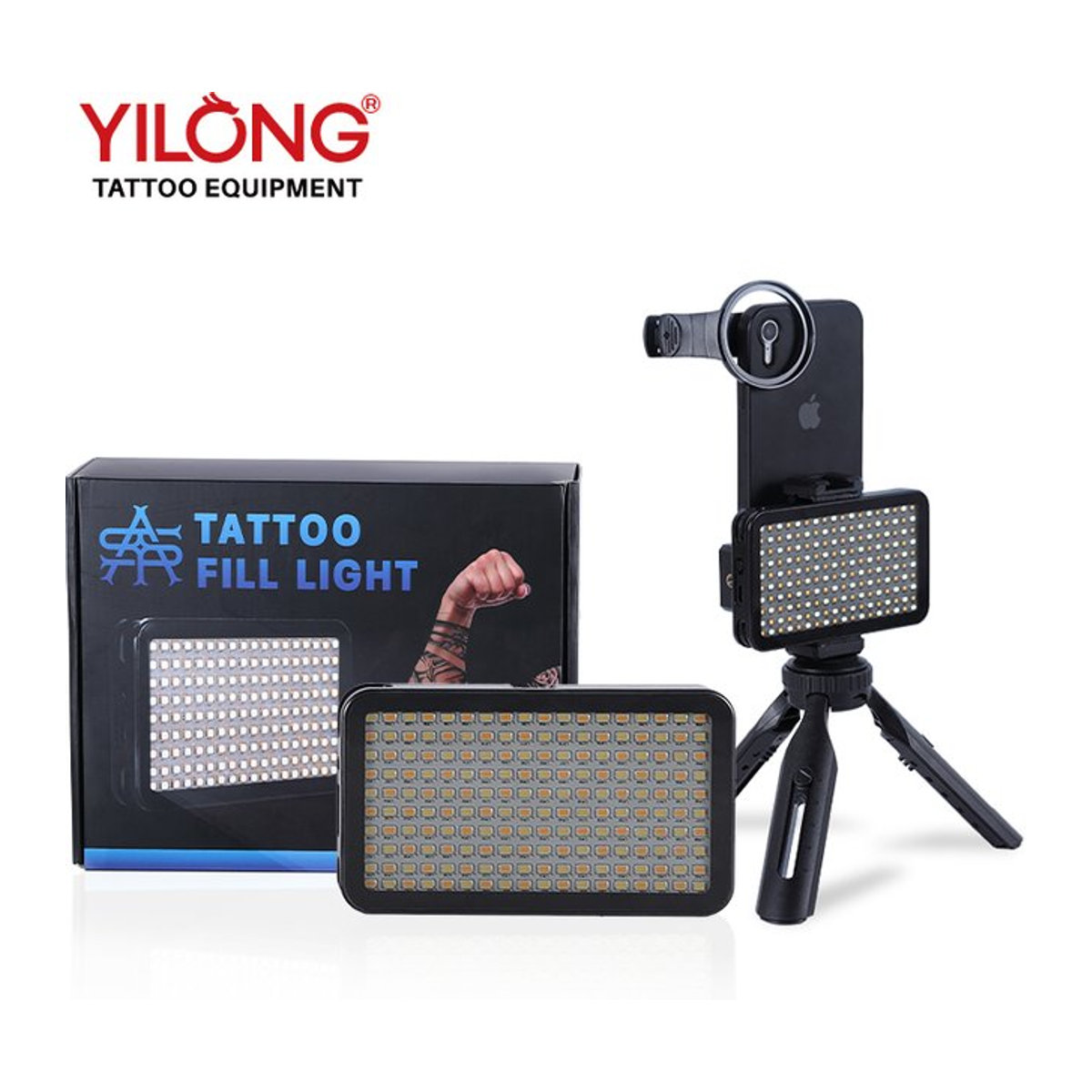 YILONG Professionelles Tattoo-Fülllicht-Set zur Reduzierung von Lichtreflexionen und Optimierung von Tattoo-Aufnahmen - Bild 1