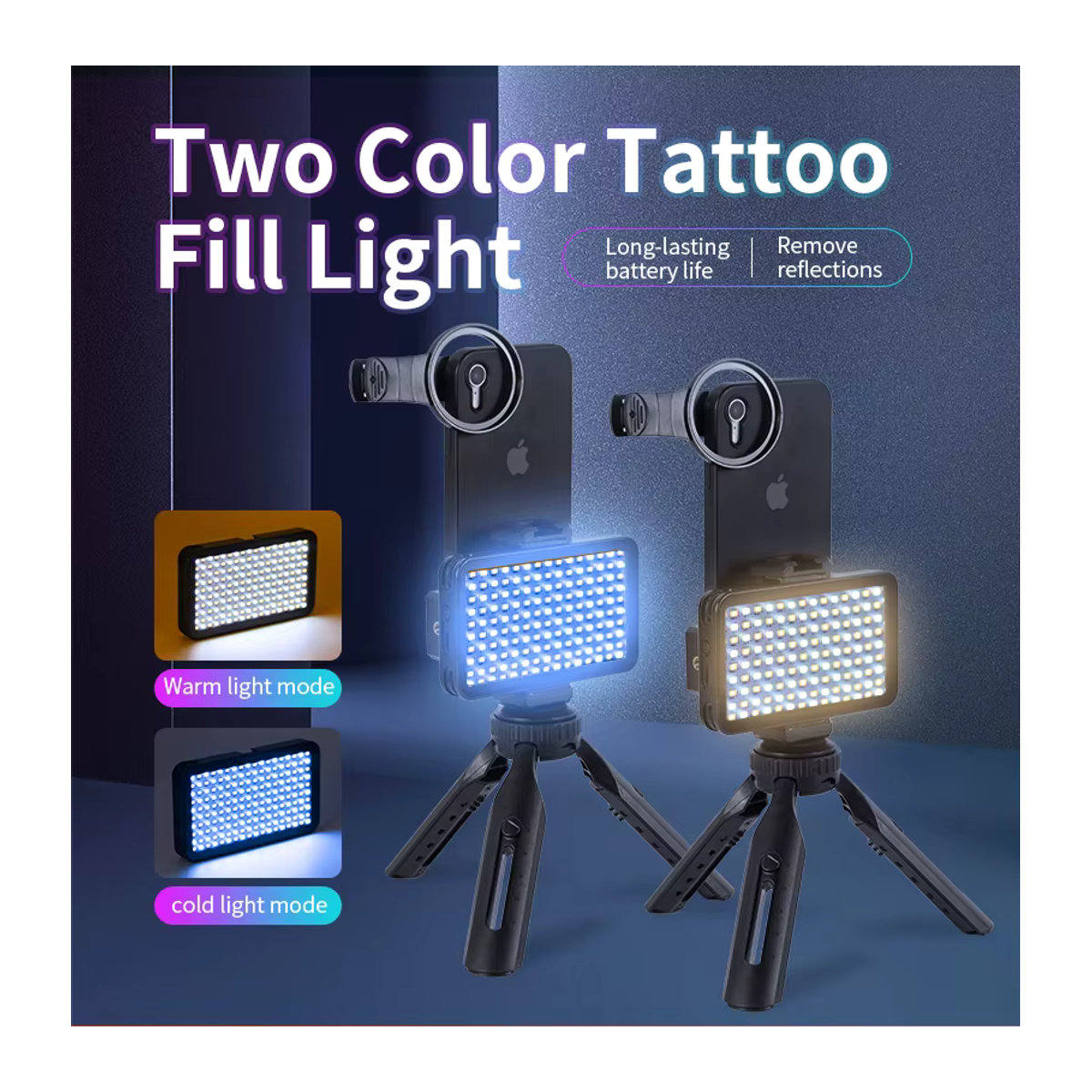 YILONG Professionelles Tattoo-Fülllicht-Set zur Reduzierung von Lichtreflexionen und Optimierung von Tattoo-Aufnahmen - Bild 2