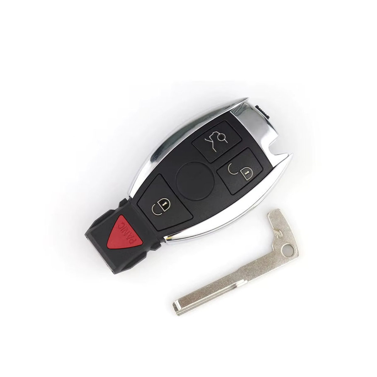 YIQIXIN Remote-Autoschlüssel Schale für Mercedes Benz A B C E S G R GL CLS GLC CLA W203 W204 W205 W210 W211 W212 W221 W222 2/3/4 Tasten ungeschnitten, Schwarz - Bild 2