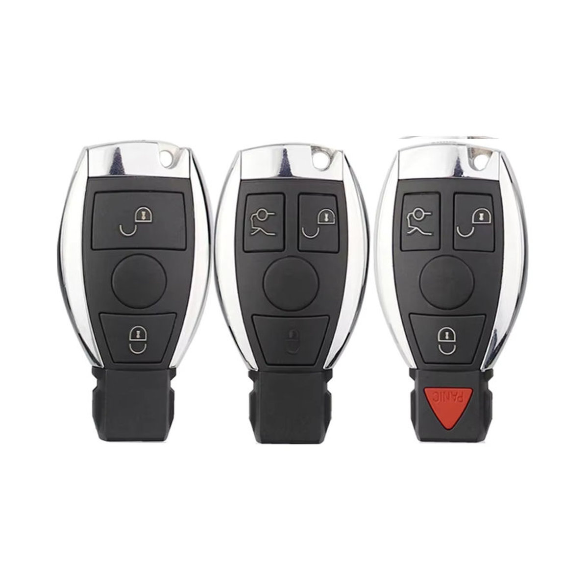 YIQIXIN Remote-Autoschlüssel Schale für Mercedes Benz A B C E S G R GL CLS GLC CLA W203 W204 W205 W210 W211 W212 W221 W222 2/3/4 Tasten ungeschnitten, Schwarz - Bild 6