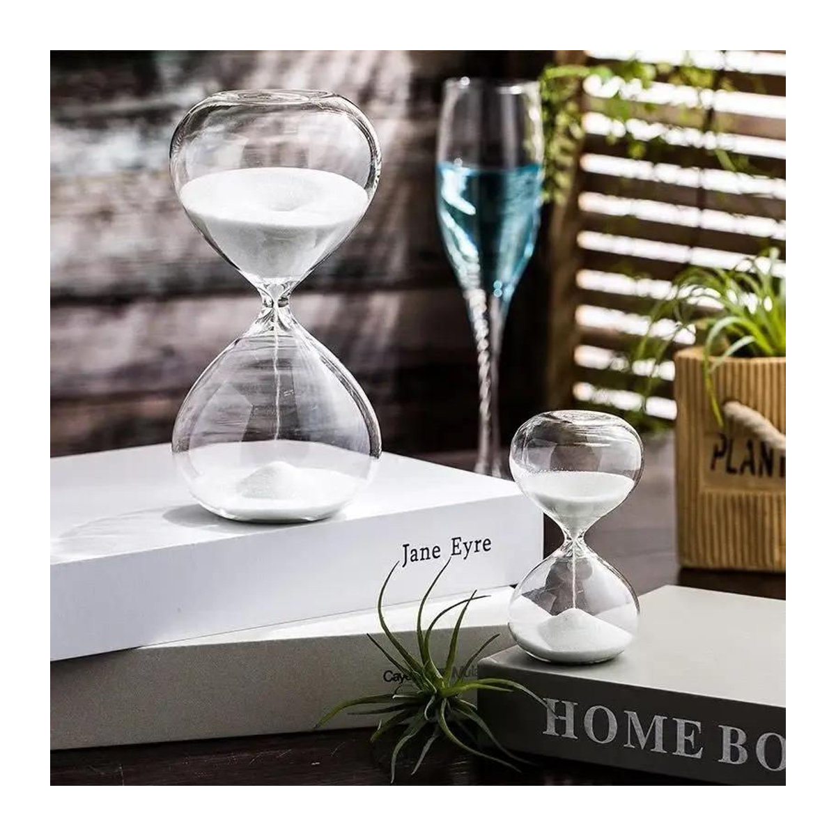 Yiran Furniture Sanduhr aus Glas für das Zeitmanagement, mehrfarbig, 5 Minuten - Bild 2
