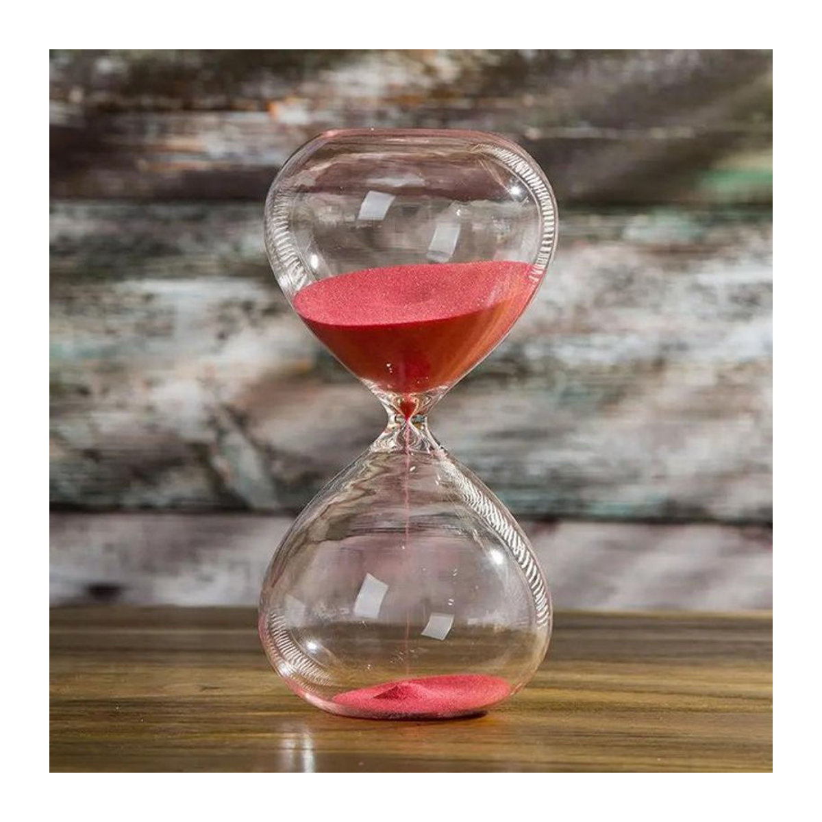 Yiran Furniture Sanduhr aus Glas in Blau und Transparent als minimalistisches Zeitmanagement-Tool und dekoratives Ornament für dein Zuhause, 10 Minuten - Bild 1