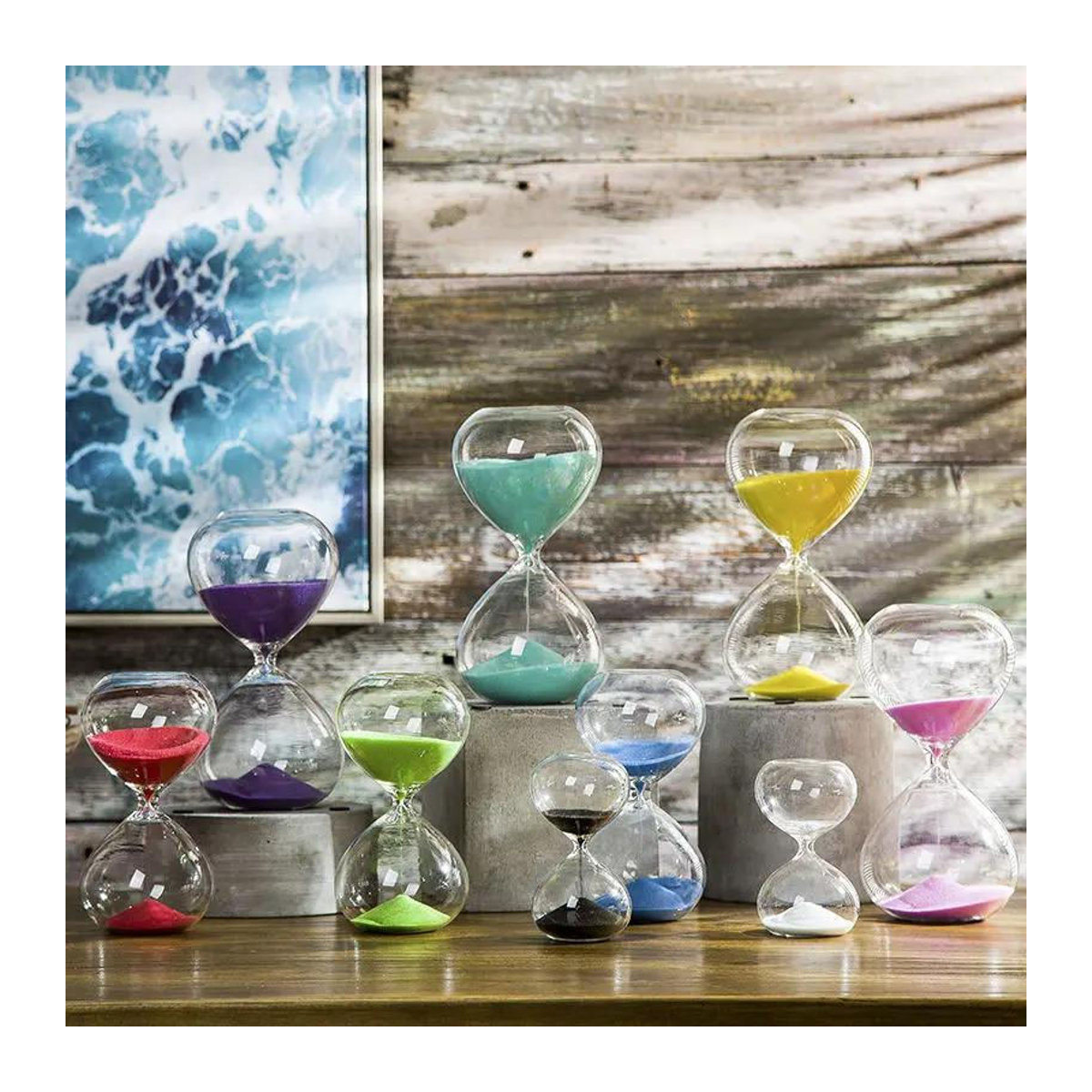 Yiran Furniture Sanduhr aus Glas in Grün für 30 Minuten als dekoratives Zeitmanagement-Tool - Bild 2