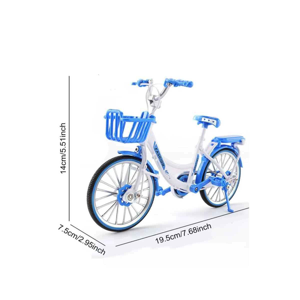 YJLETOY Mini Modell Fahrrad 1:10 Diecast Legierung Blau - Bild 4