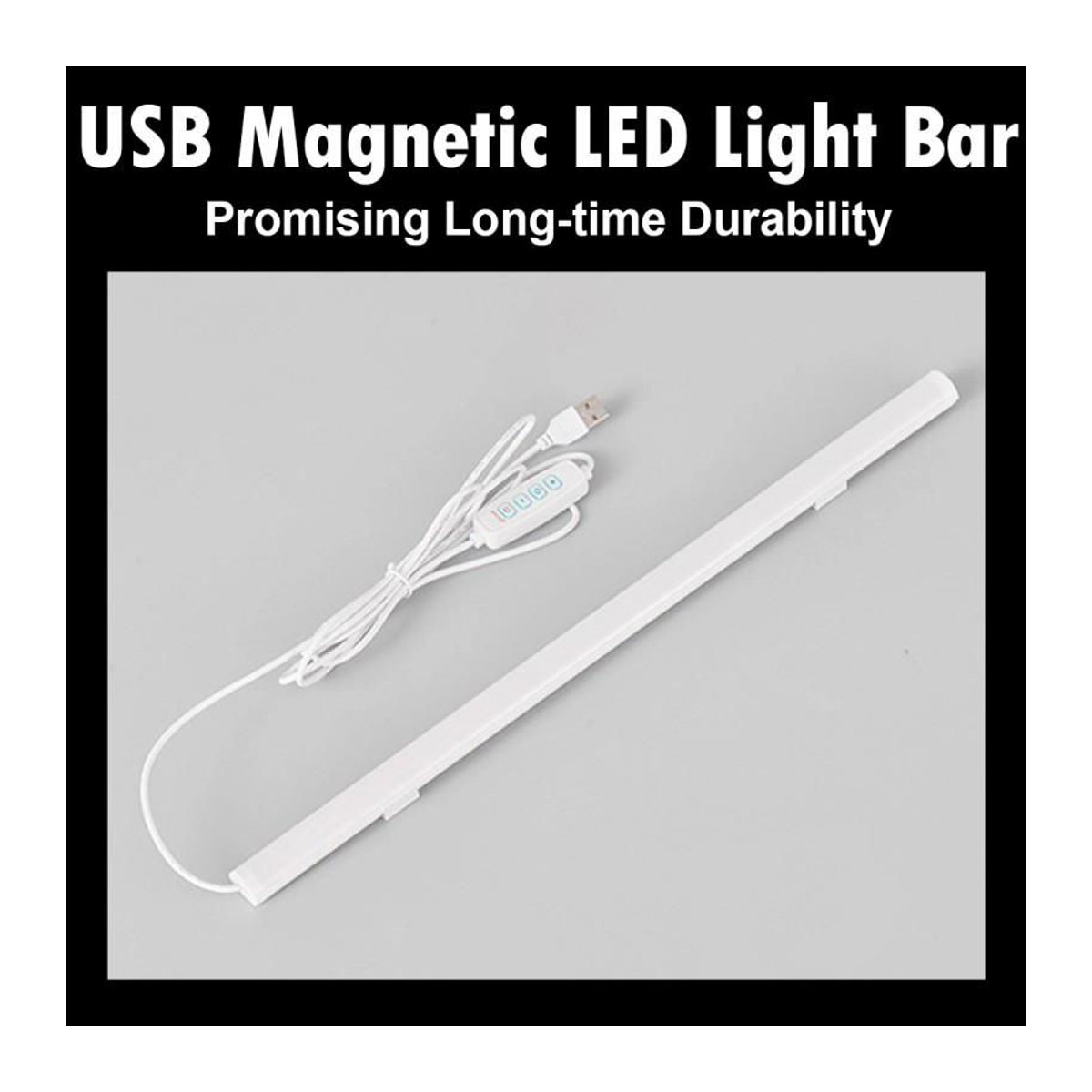 YJMP Super Lighting LED Nachtlicht mit Magnetstreifen, dimmbar und 3 Farben wechselbar, Weiß, Länge: 20 cm - Bild 6