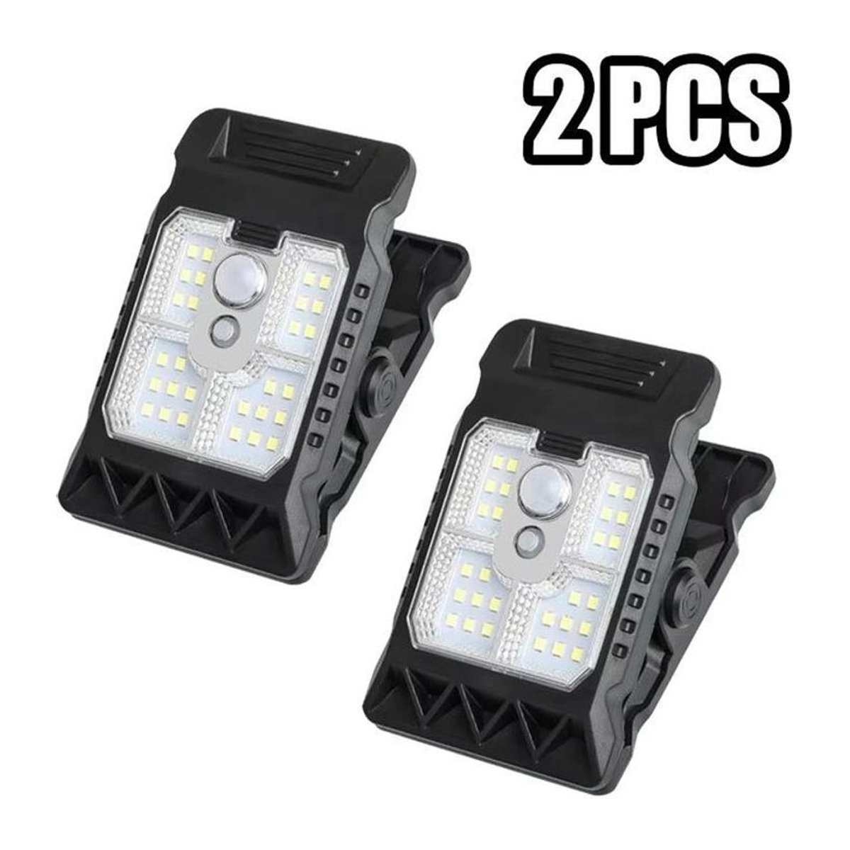 YJMP Super Lighting Solar-LED-Clip-Leuchten für den Außenbereich mit Bewegungssensor, wasserdicht IP65, 3 Modi und 3 Montagearten, Schwarz - Bild 1