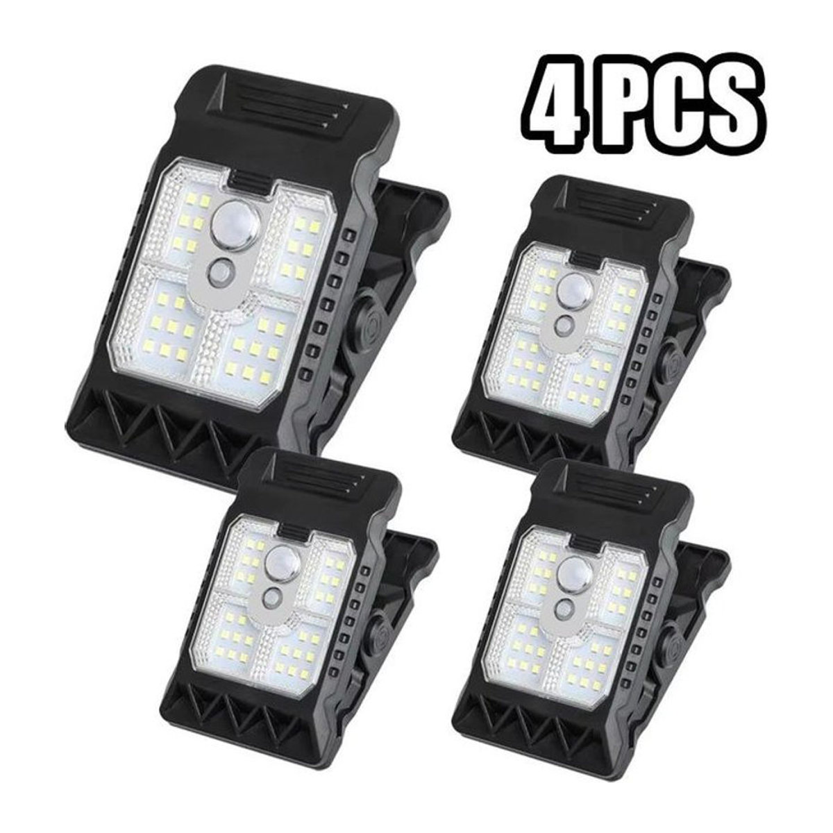 YJMP Super Lighting Solar-LED-Clip-Leuchten für den Außenbereich mit Bewegungssensor, wasserdicht IP65, Schwarz - Bild 1