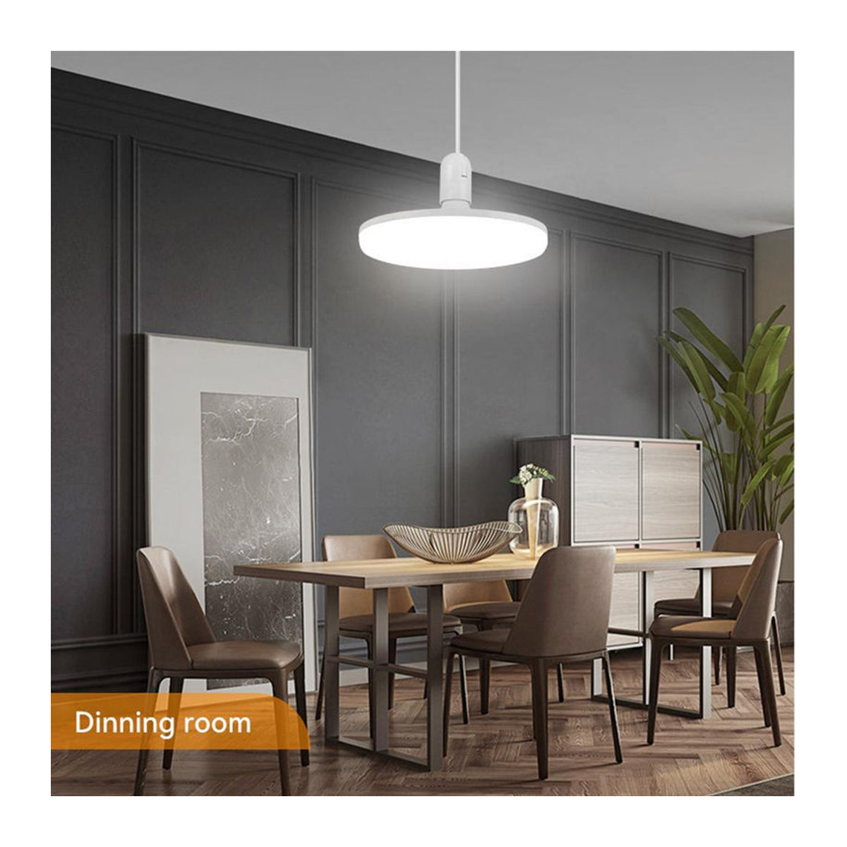 YJMP Super Lighting UFO LED Glühbirne E27 Warmweiß aus Aluminium und Polycarbonat in minimalistischem Design - Bild 3