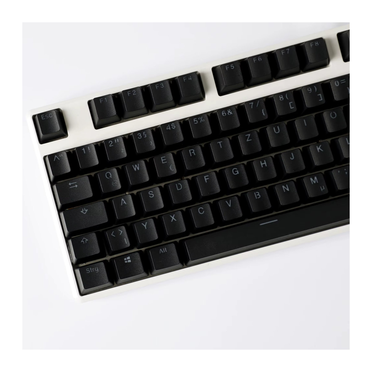 YMDK Tastenkappen Set Deutsche QWERTZ ISO Double Shot PBT Shine Through OEM-Profil in Schwarz für mechanische Tastaturen mit MX-Switches - Bild 4
