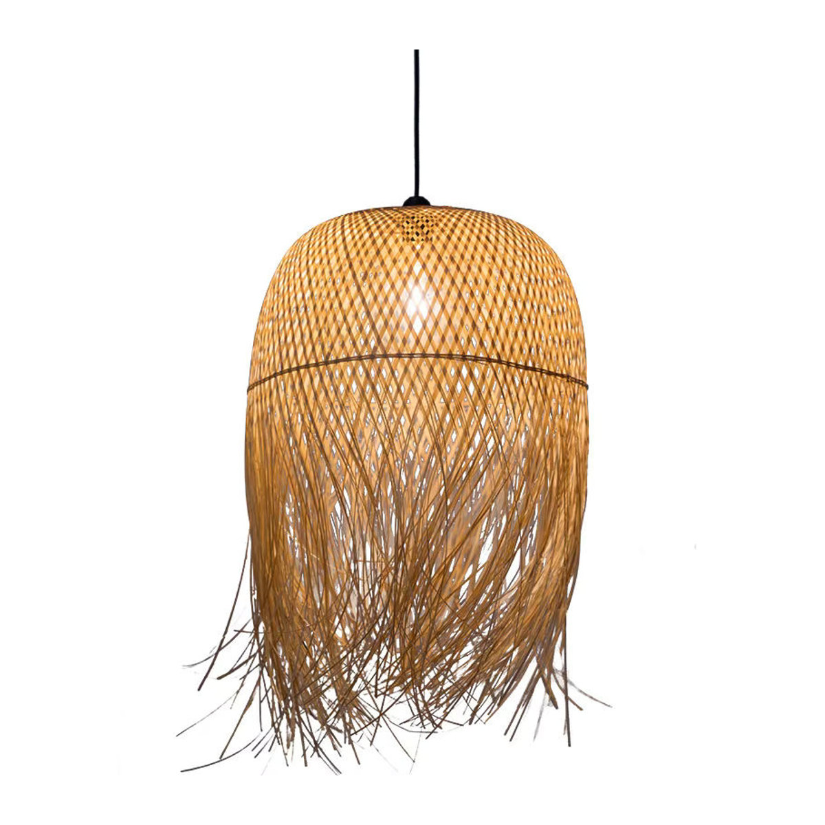 Ynhaw Bambus Kronleuchter in Braun Handgewebte Südostasiatische Designer Lampe für Teezimmer Restaurant und Hotel - Bild 2