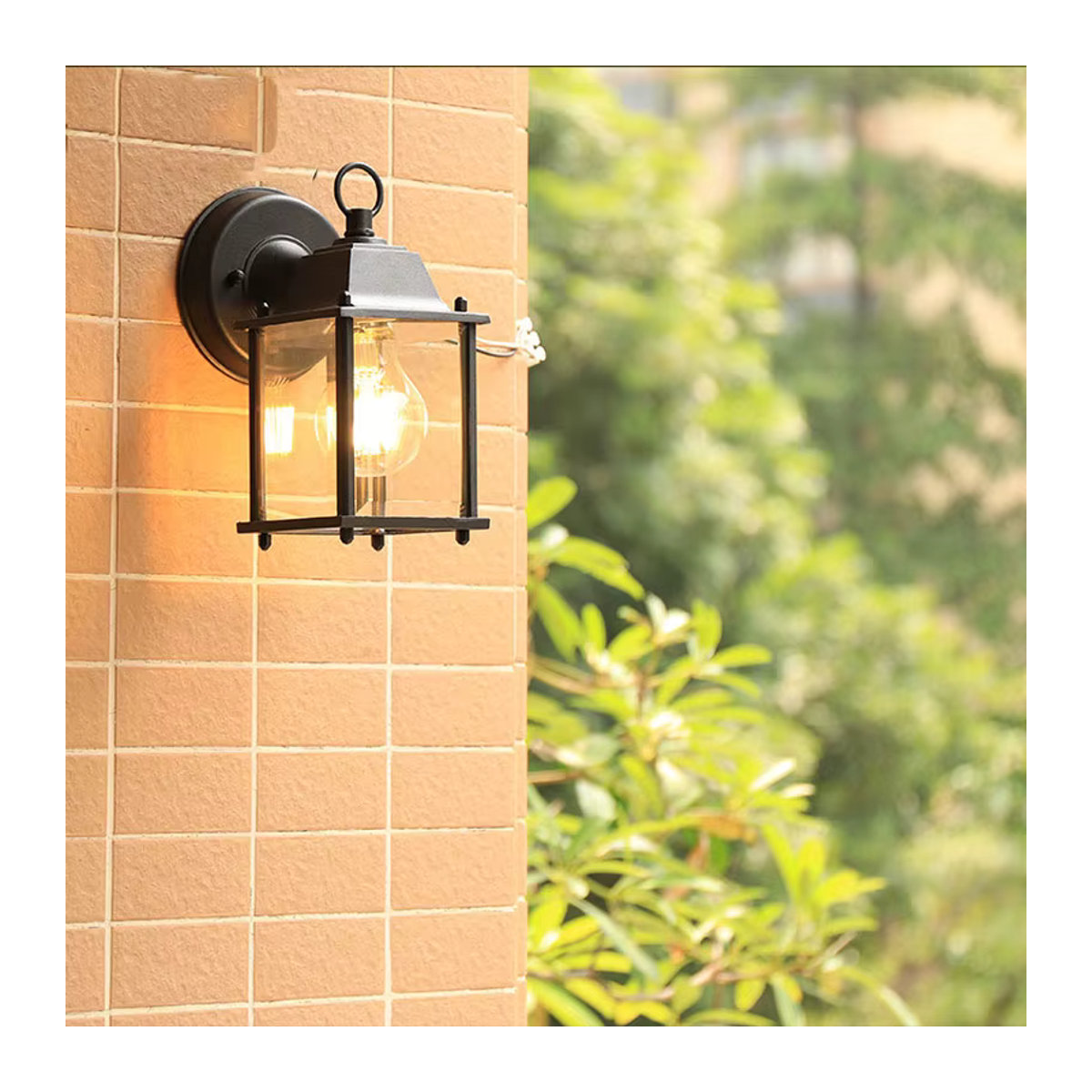 Ynhaw Klassische LED Außenwandleuchte aus Aluminium in Schwarz zur Garten- und Balkonbeleuchtung - Bild 2