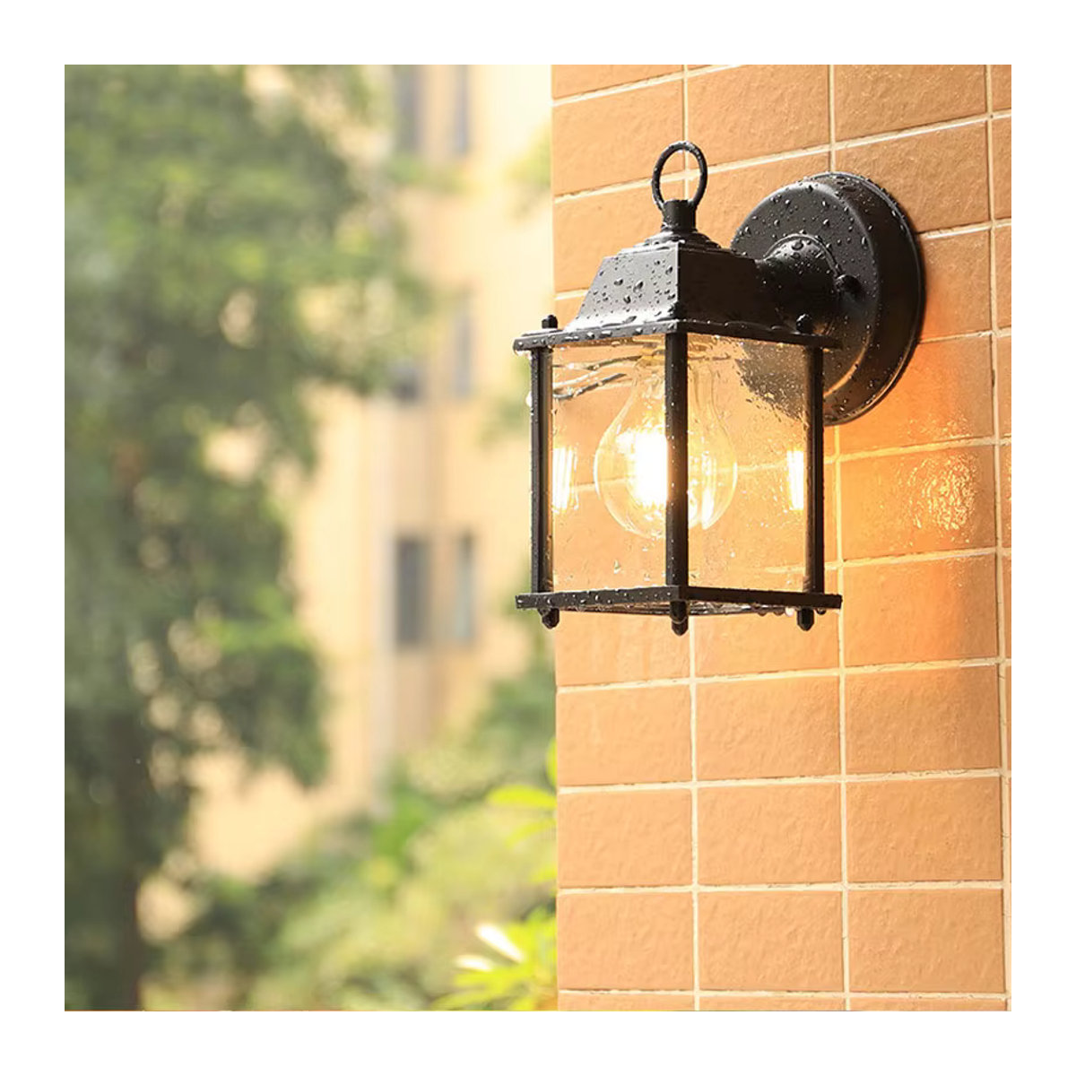 Ynhaw Klassische LED Außenwandleuchte aus Aluminium in Schwarz zur Garten- und Balkonbeleuchtung - Bild 3