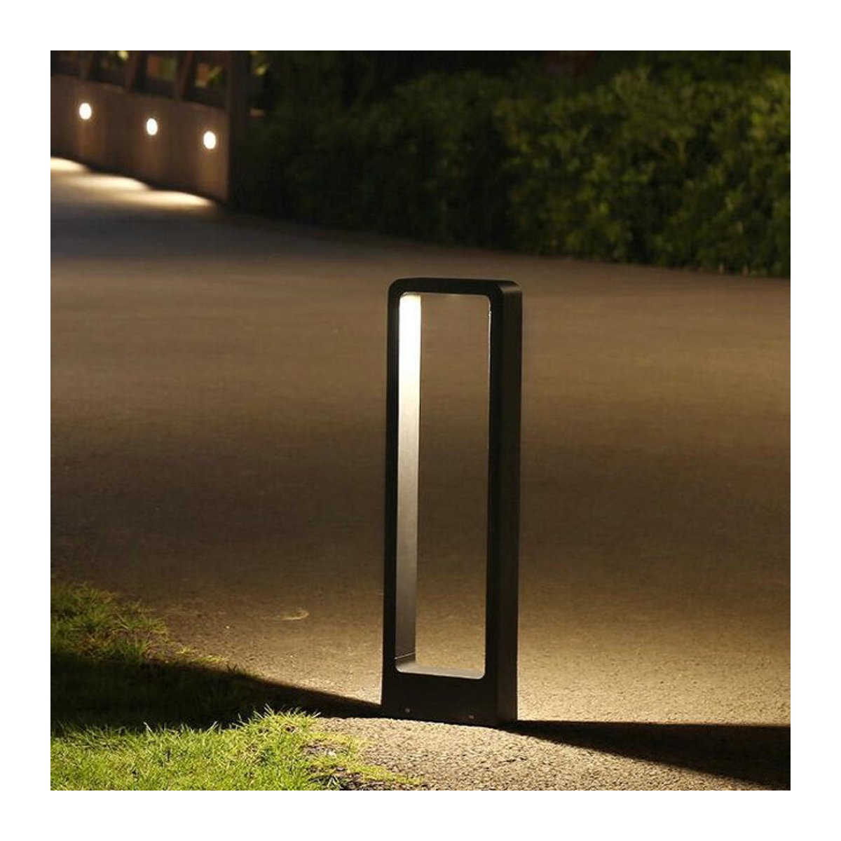 Ynhaw Moderne LED Pollerleuchte aus Aluminium in Schwarz, Wasserdichte 10W Gartenlampe für Außenbereich und Landschaftsbau - Bild 1